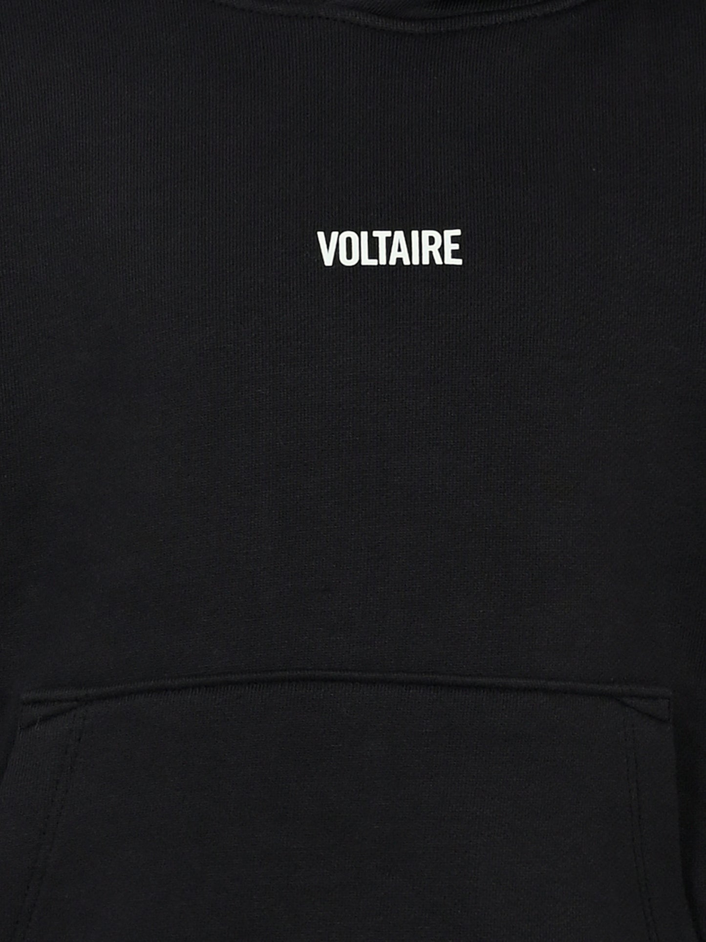 Felpa nera per bambini con logo e stampa,Zadig & Voltaire Kids,X60172 09B