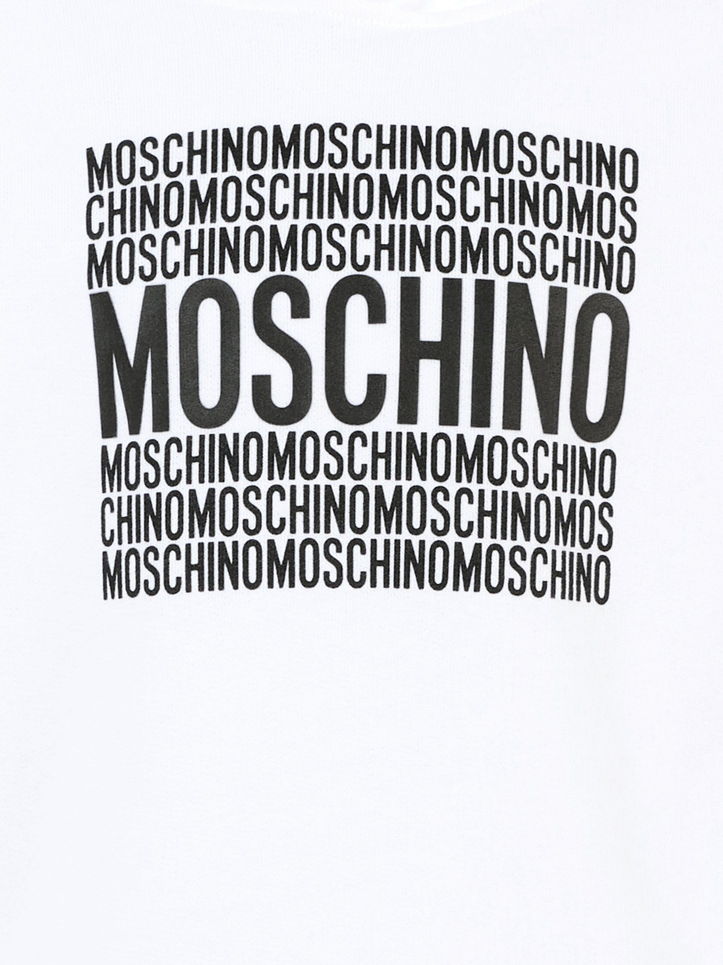 Felpa bianca per bambini con logo,Moschino Kids,HUF08T LCA74 10101