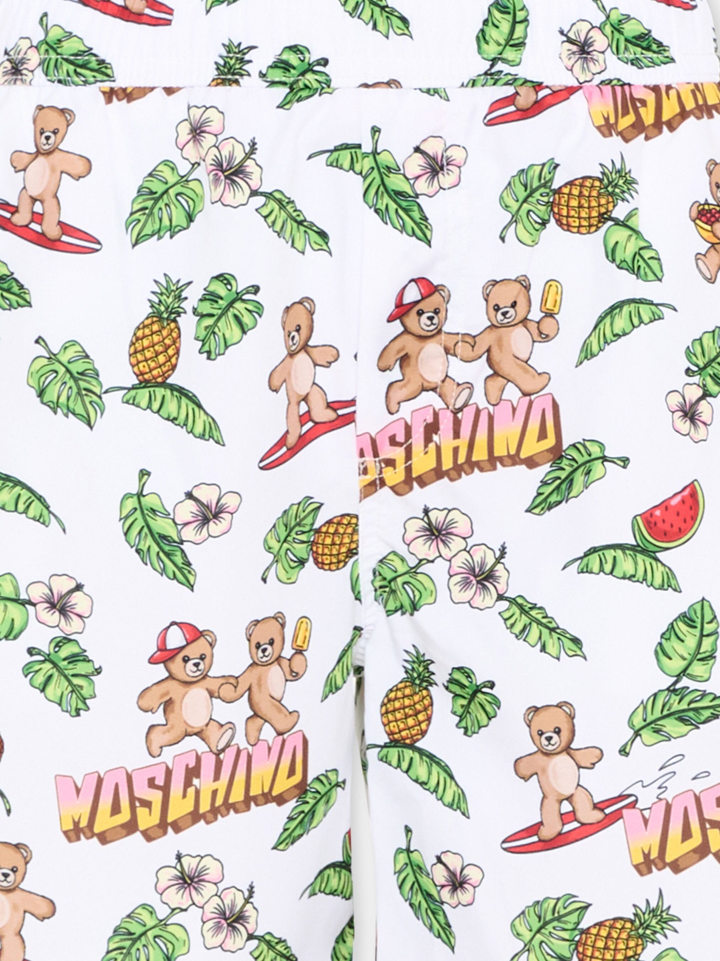 Boxer mare bianco per bambino stampa Teddy Bear,Moschino Kids,HUL01M LKA02 83657