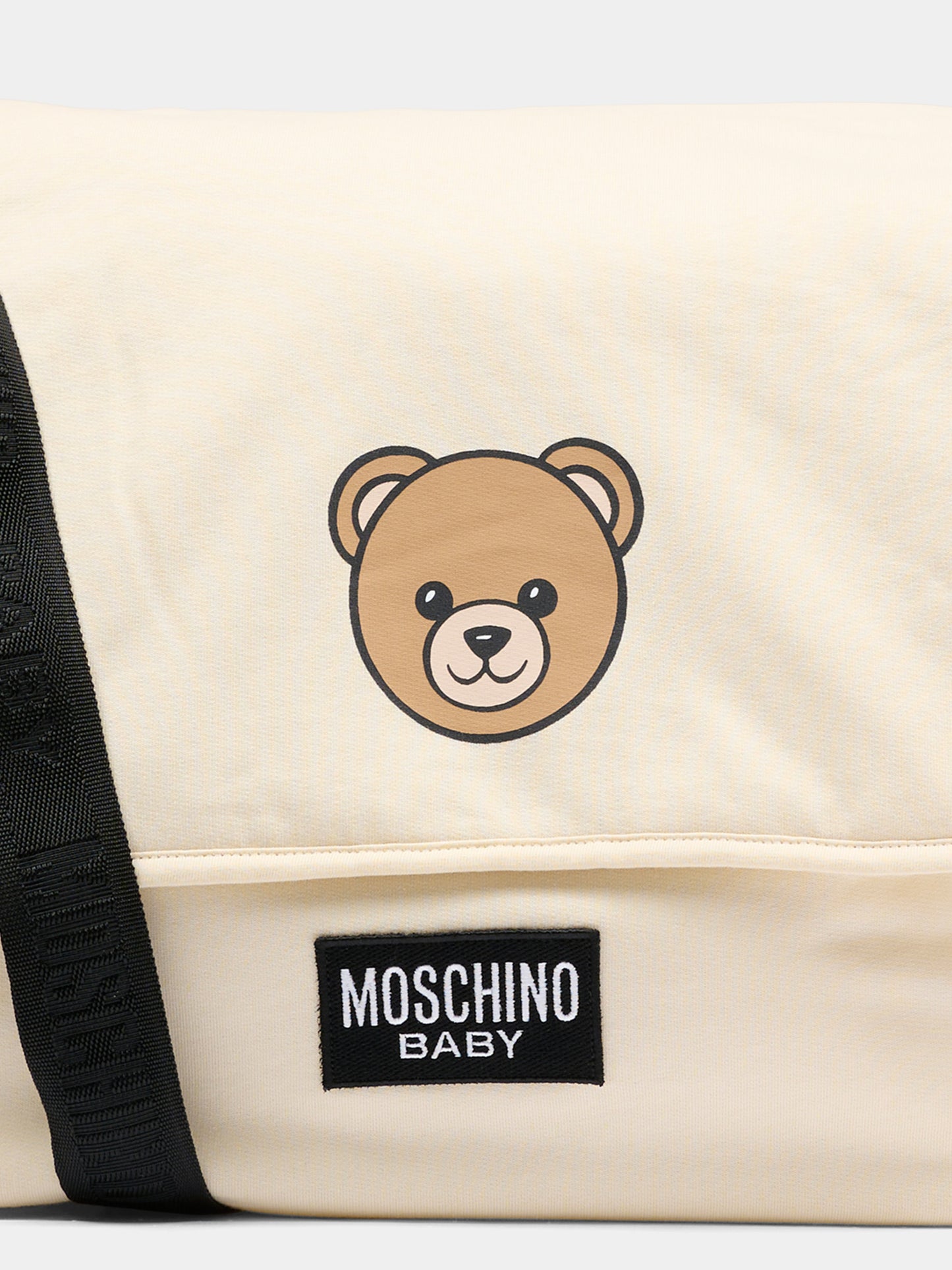 Borsa mamma beige per neonati con Teddy Bear e logo,Moschino Kids,MUX05V LCA19 20404