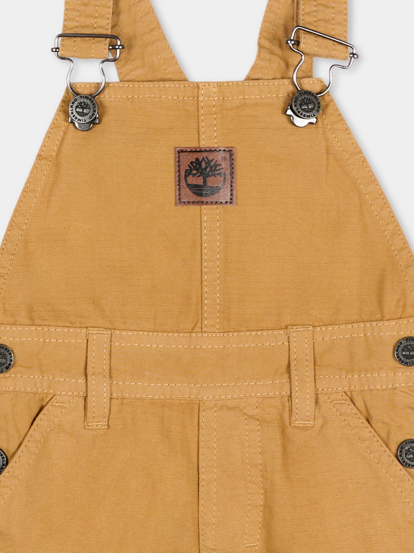 Salopette beige per neonato con logo,Timberland,T60877 230