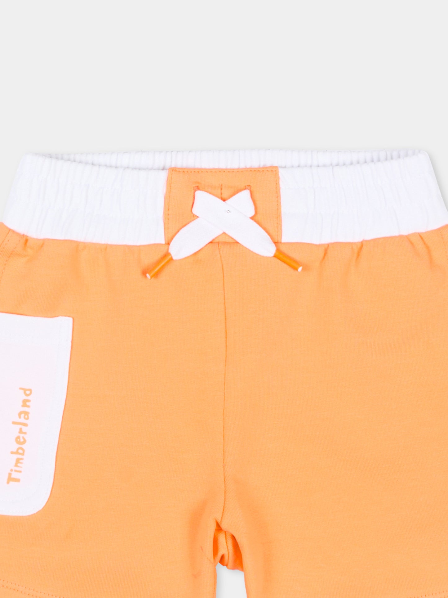 Shorts sportivi arancioni per neonato,Timberland,T60899 42Y