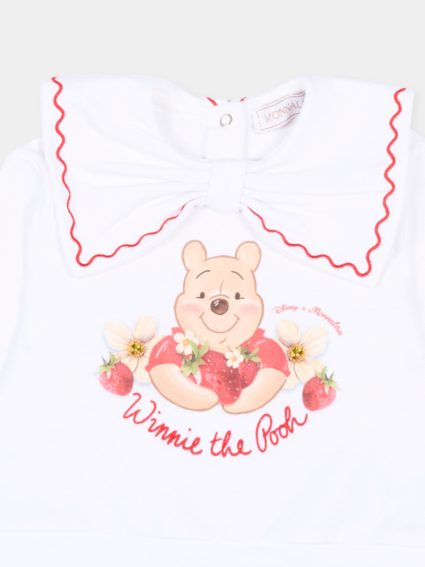 Giubbotto denim per neonata con Winnie Pooh,Monnalisa,39G103 - 7017 - 0062