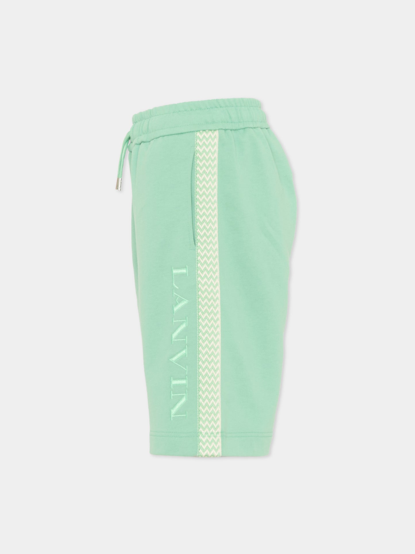 Shorts sportivi verdi per bambino con logo,Lanvin Petite,N30378 68N