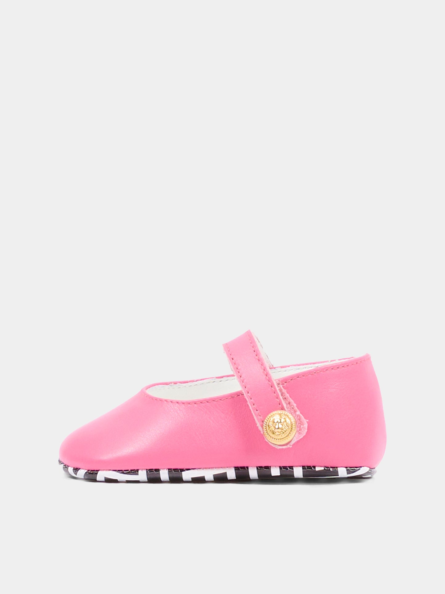 Ballerine rosa per neonata con labirinto,Balmain Kids,BY0026-Y0051 552OR