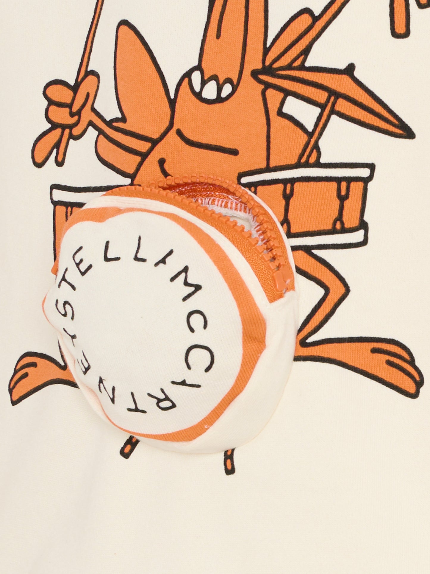 Felpa beige per bambino con stampa insetto,Stella Mccartney Kids,TY4P60-Z3409 137