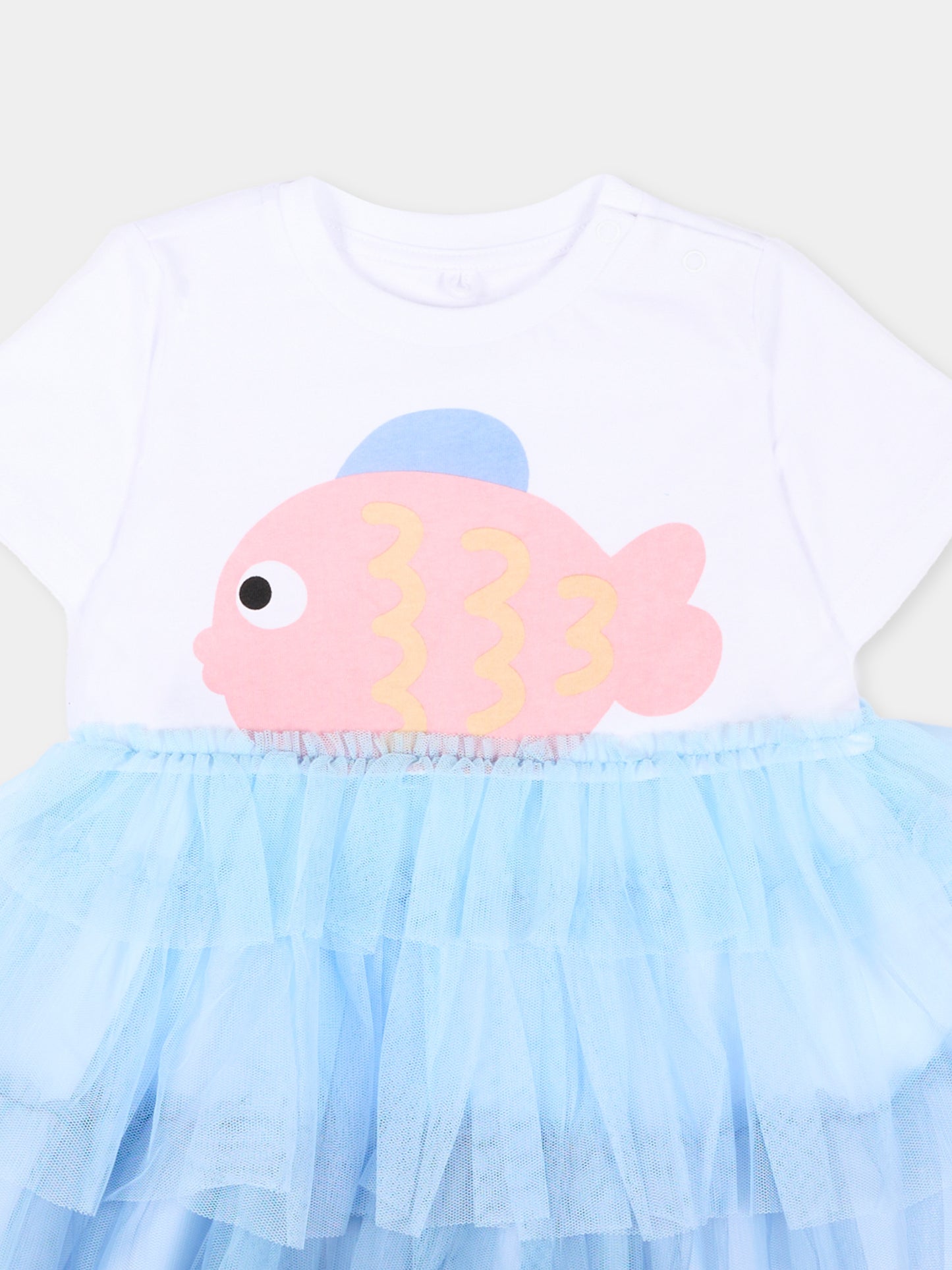 Vestito multicolor per neonata con pesce,Stella Mccartney Kids,TY1061-Z0434 100