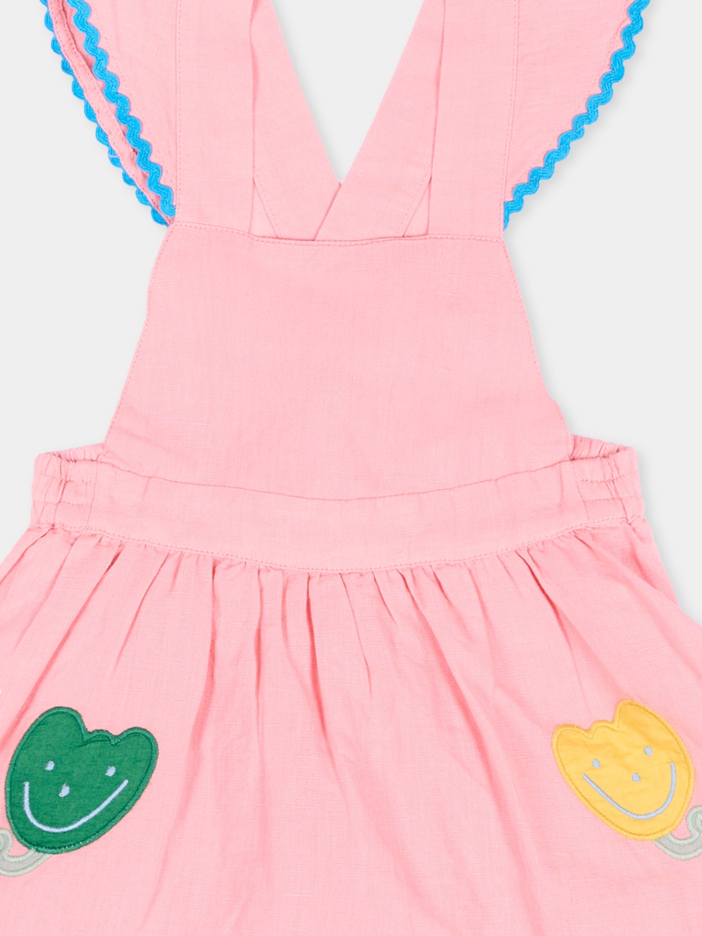 Vestito rosa per neonata con tulipani,Stella Mccartney Kids,TY1122-Z0138 509