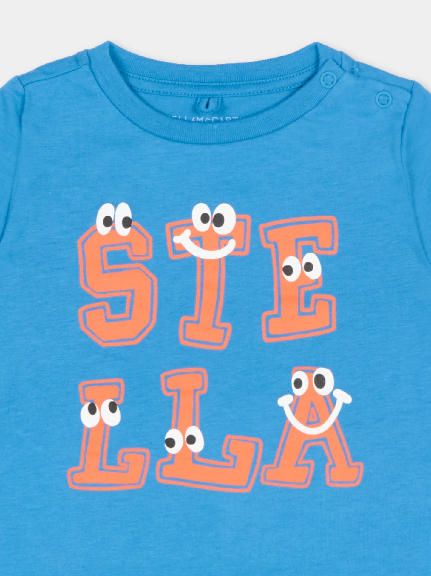 T-shirt blu per neonato con stampa colorata,Stella Mccartney Kids,TY8600-Z0434 61D