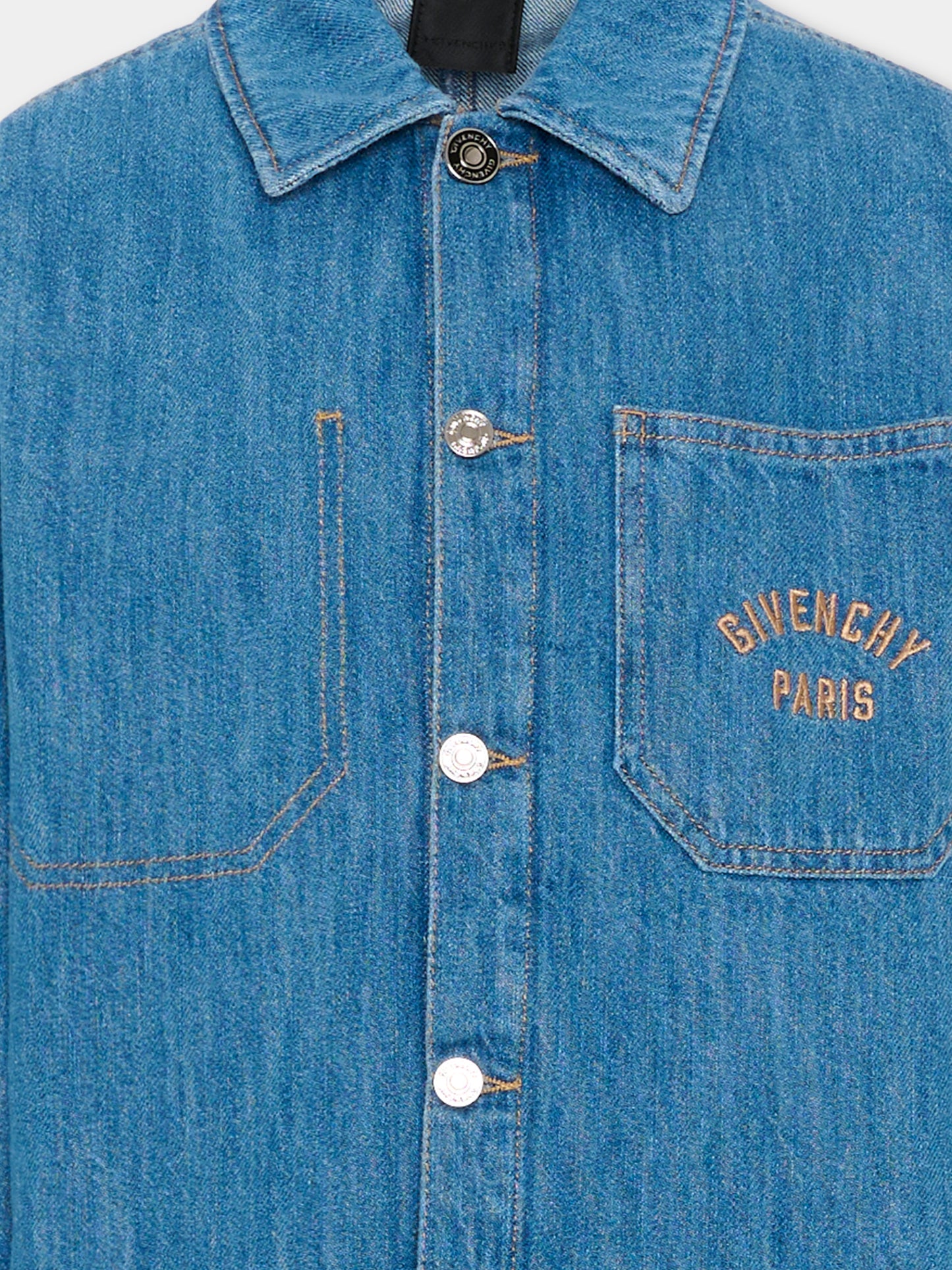 Giubbotto denim per bambino con logo,Givenchy Kids,H31212 Z25