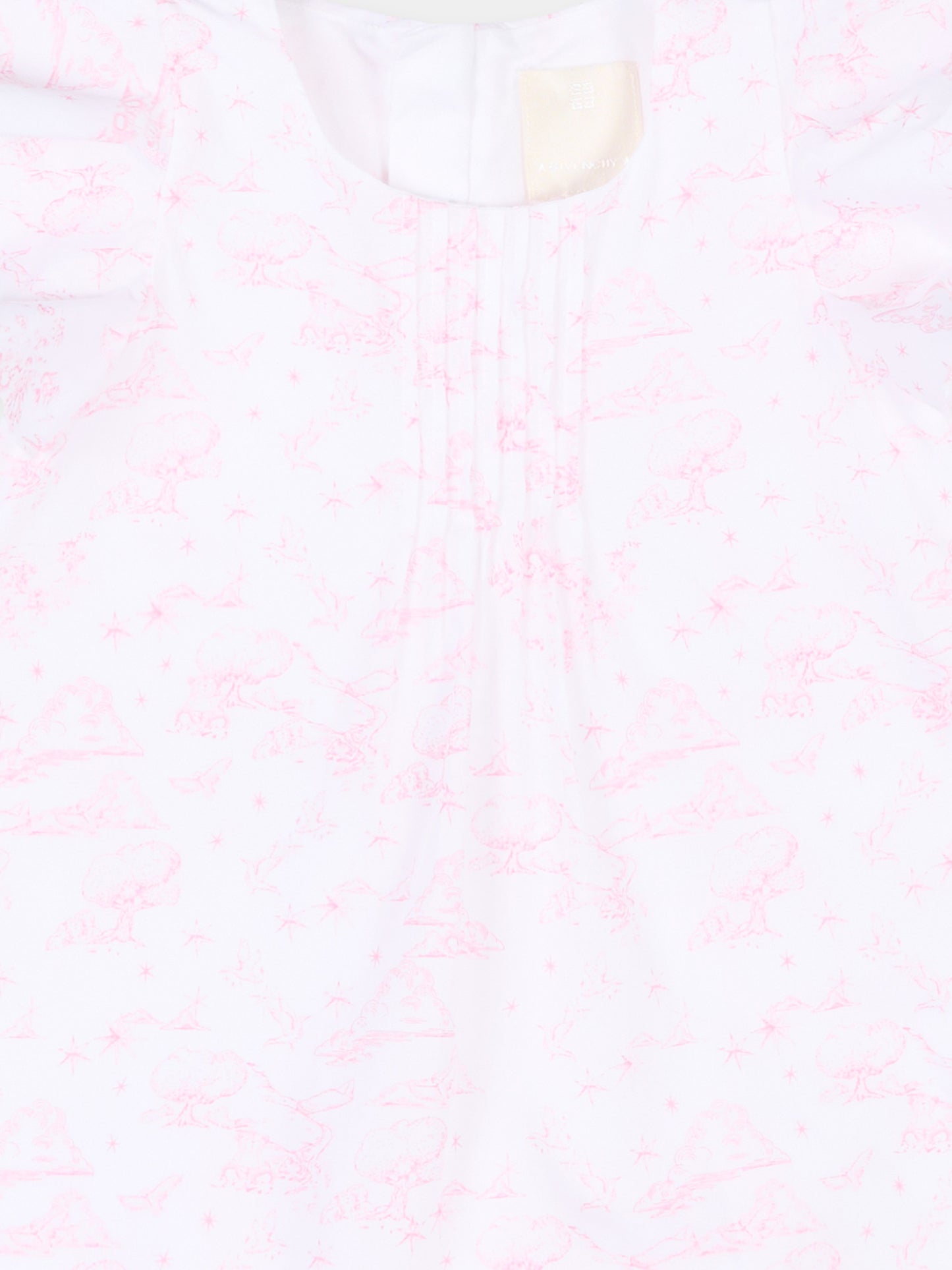 Vestito bianco per neonata con stampa rosa,Givenchy Kids,H31271 N54