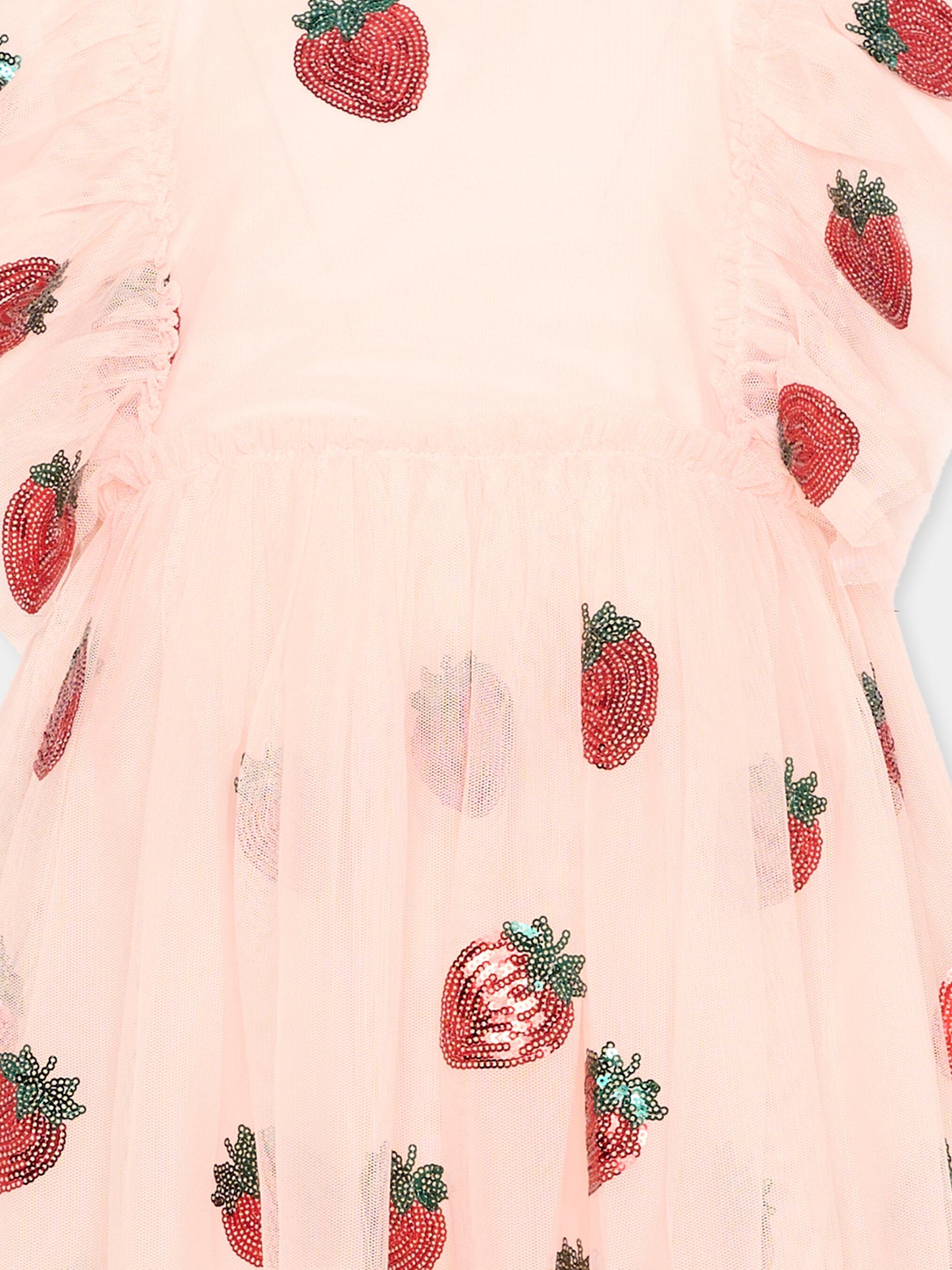 Abito rosa per bambina con fragole,Konges Sløjd,KS105137 STRAWBERRY ROSE