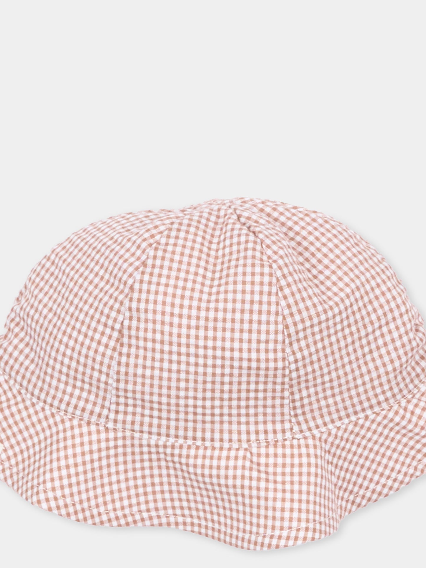 Cloche marrone per neonato a quadretti,Nanán,E26157M