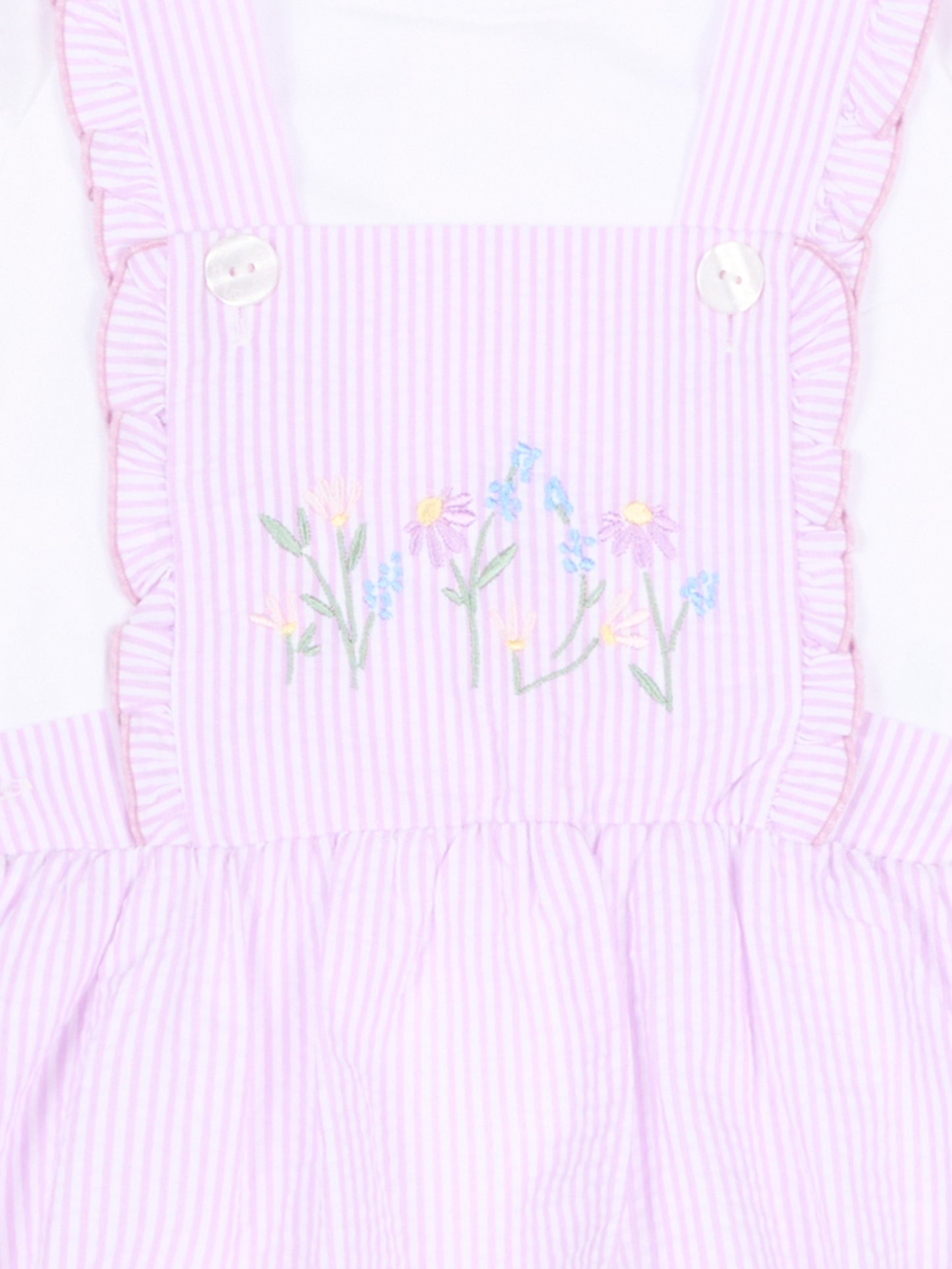 Pagliaccetto lilla a righe per neonata,Nanán,E26479L