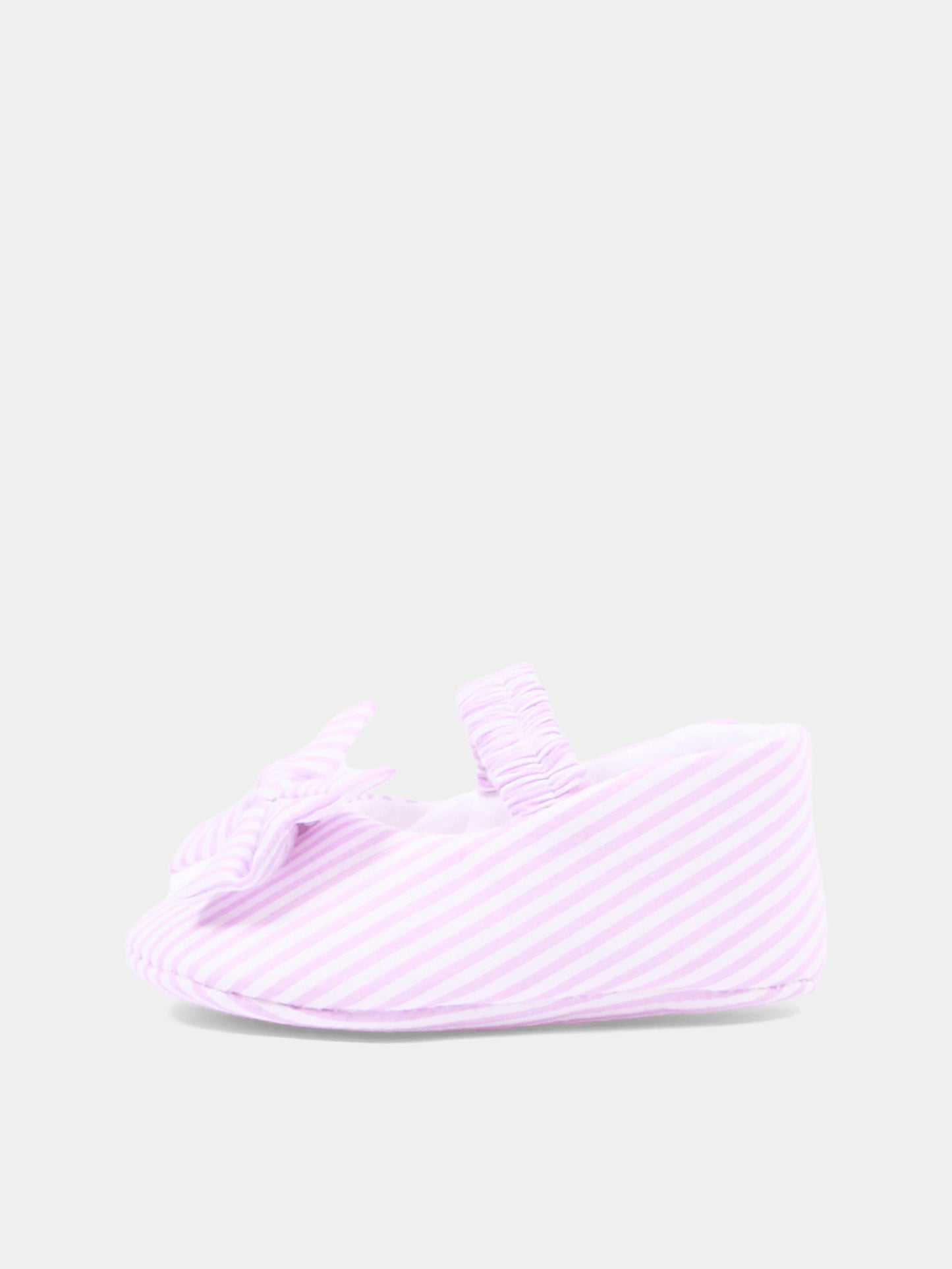Ballerine lilla per neonata a righe,Nanán,E26488L