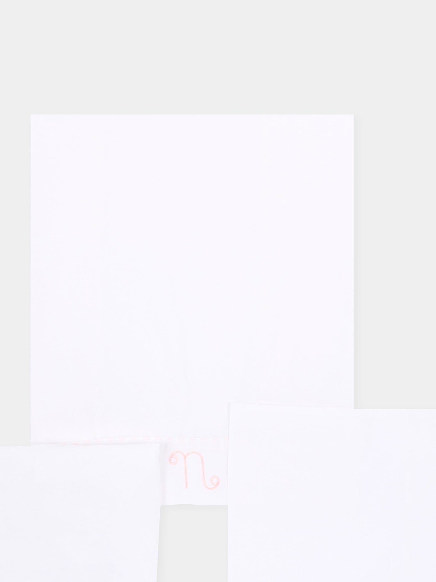 Lenzuola bianche per neonata con profili rosa,Nanán,E26407R