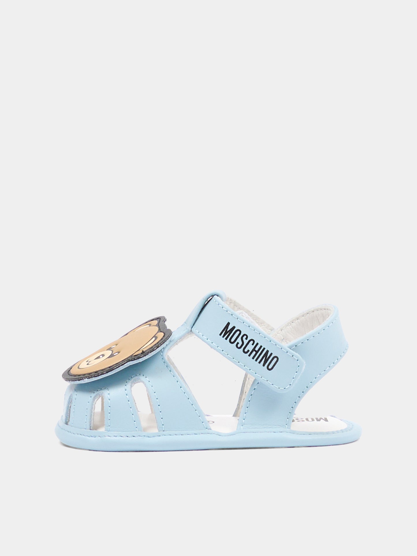 Sandalo celeste per neonata con Teddy Bear,Moschino Kids,82881 - VAR3