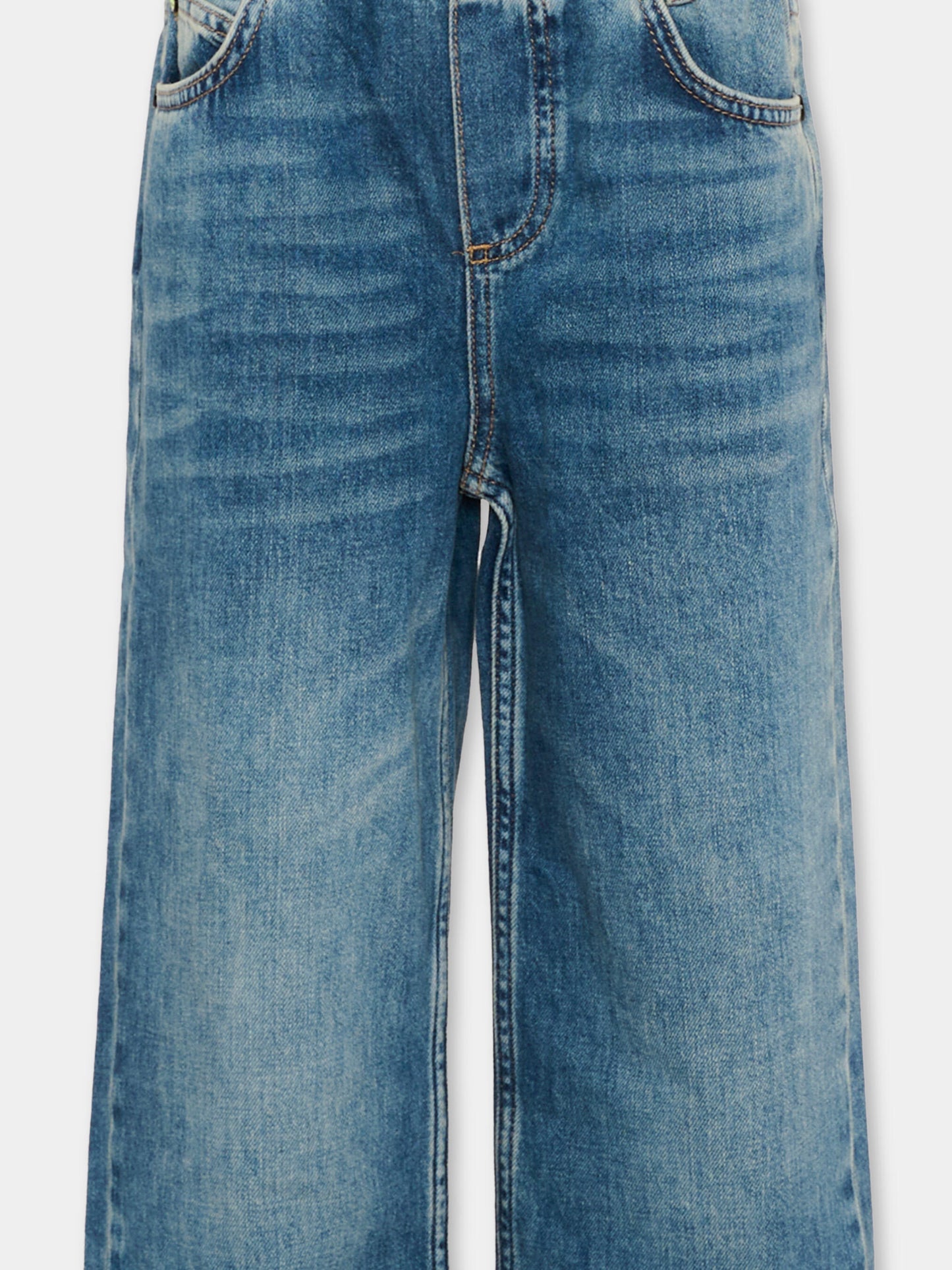 Jeans denim per bambina con banda logo,Barrow,S6BKJGDP111 126