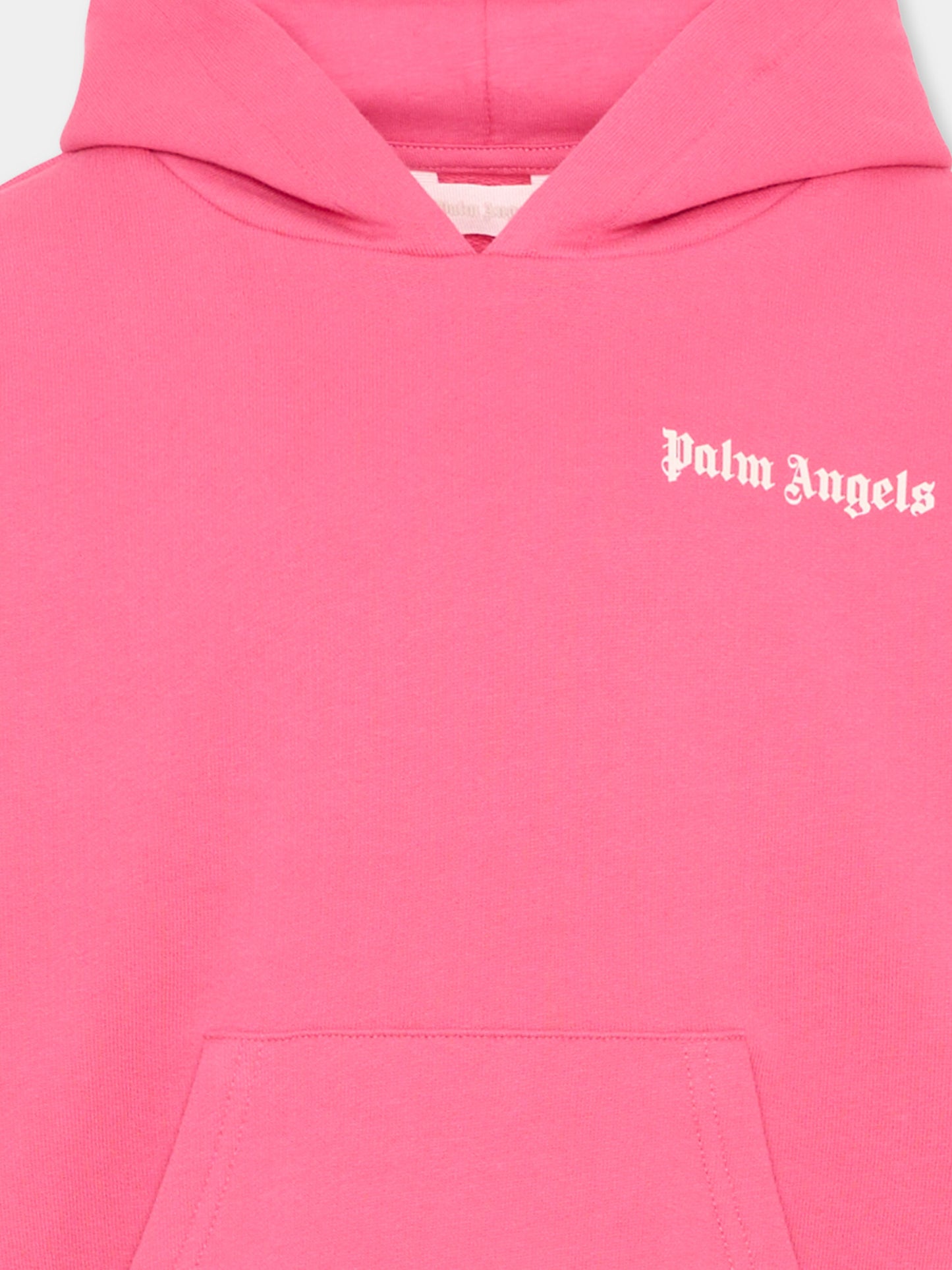 Felpa fucsia per bambina con logo,Palm Angels,PGBB014S26FLE001 044