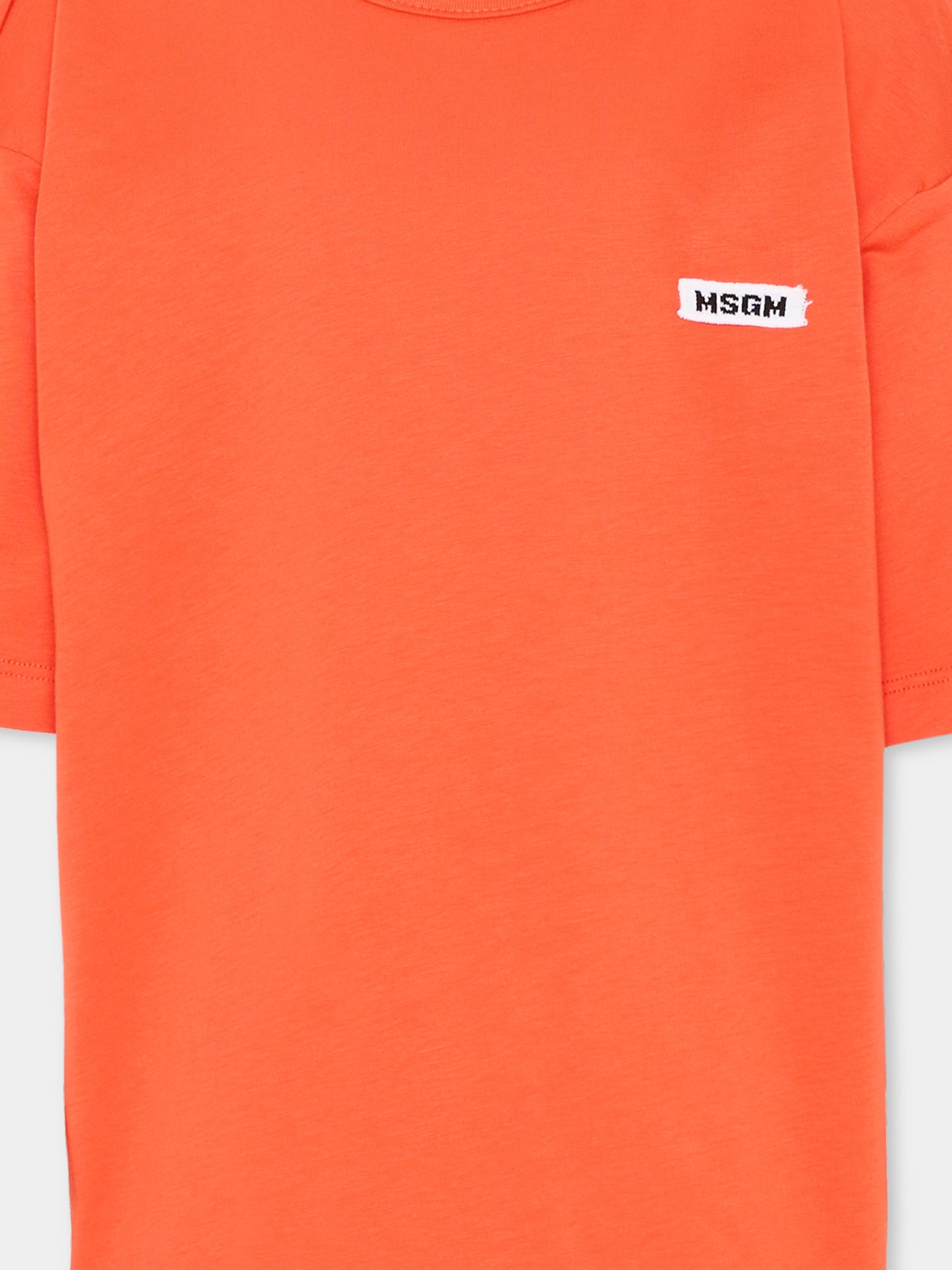 Vestito rosso per bambina con logo,Msgm Kids,S6MSJGDR169 MS074