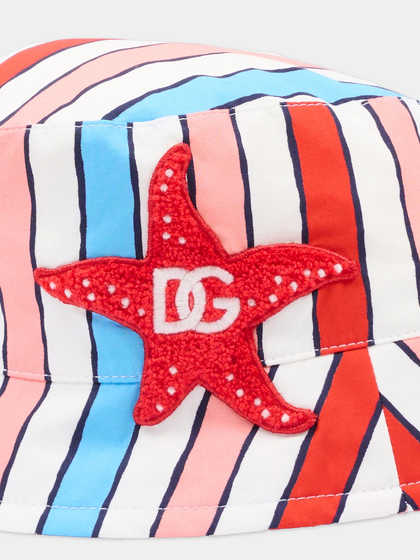 Cloche multicolor per bambina con patch logato,Dolce & Gabbana Kids,LB5H07 HS5UN HA5YQ