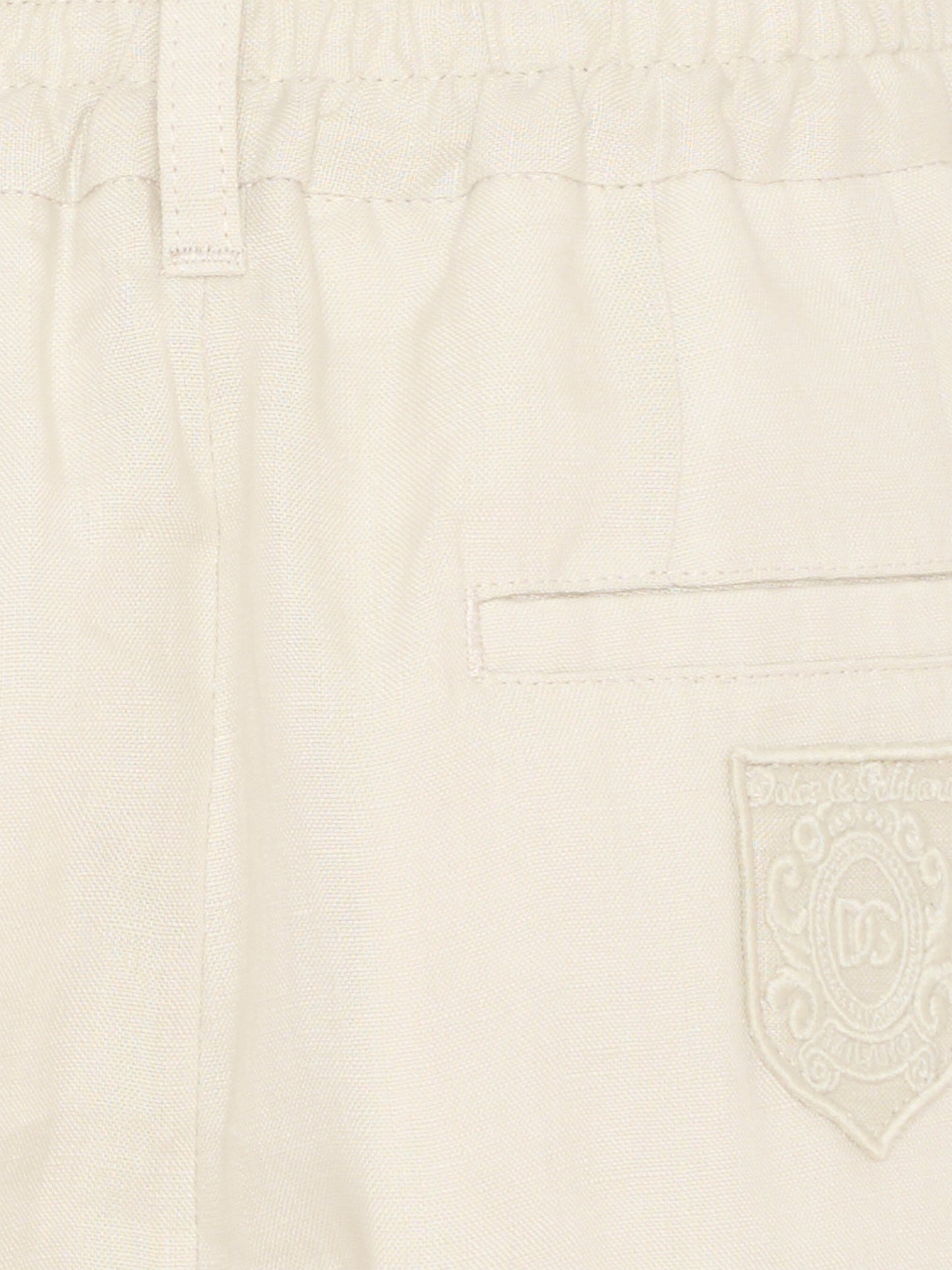 Pantaloni beige per bambino con logo,Dolce & Gabbana Kids,L44P73 FU4LH A3791