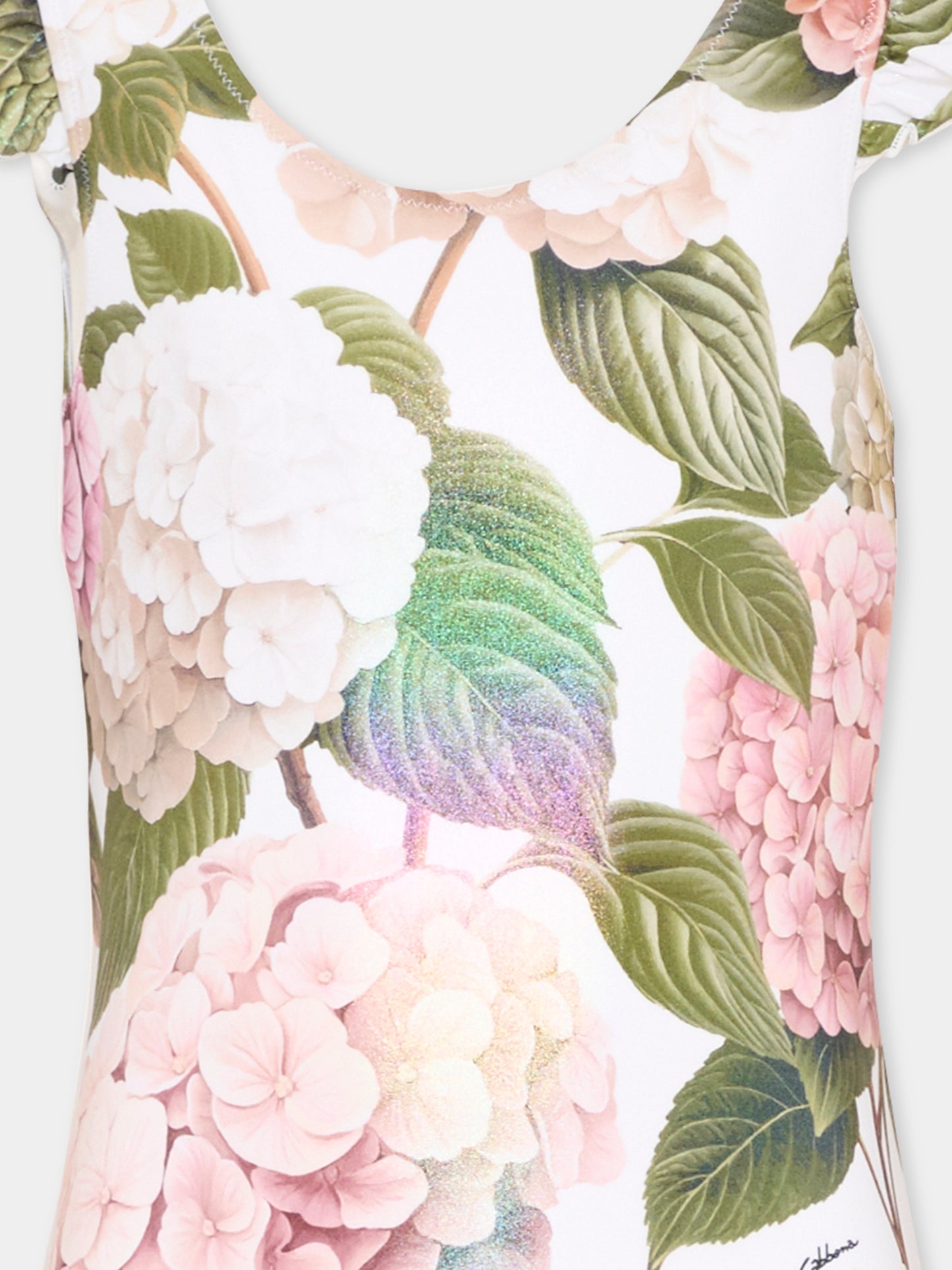 Costume intero multicolor per bambina con stampa floreale,Dolce & Gabbana Kids,L5J869 ON0CB HA5XG