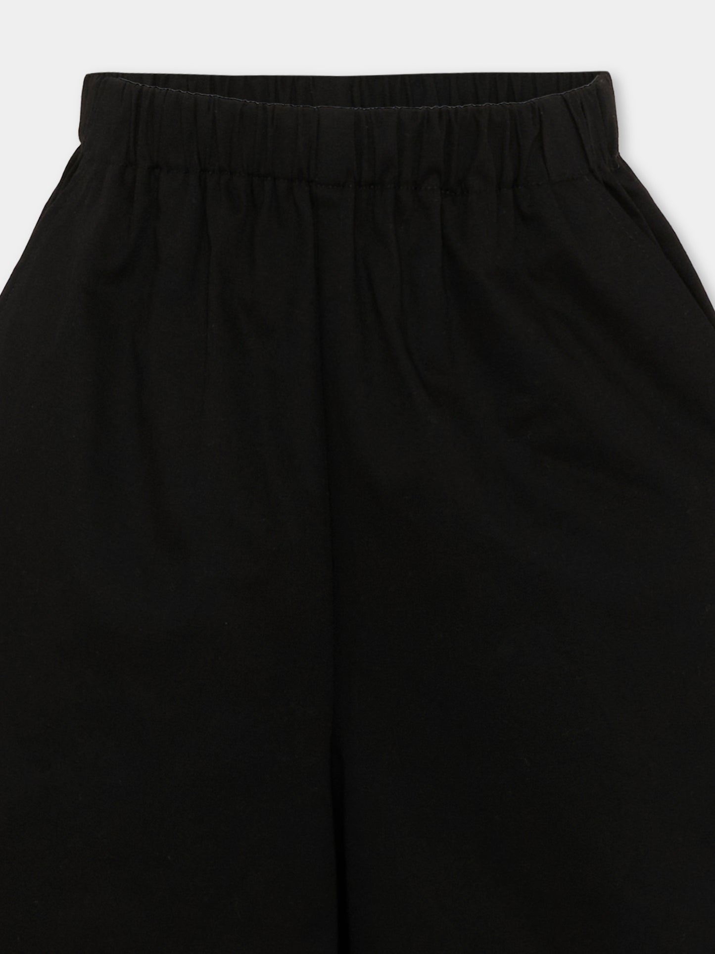 Shorts neri per bambina con logo,Douuod Kids,DY6P19-G0197 930