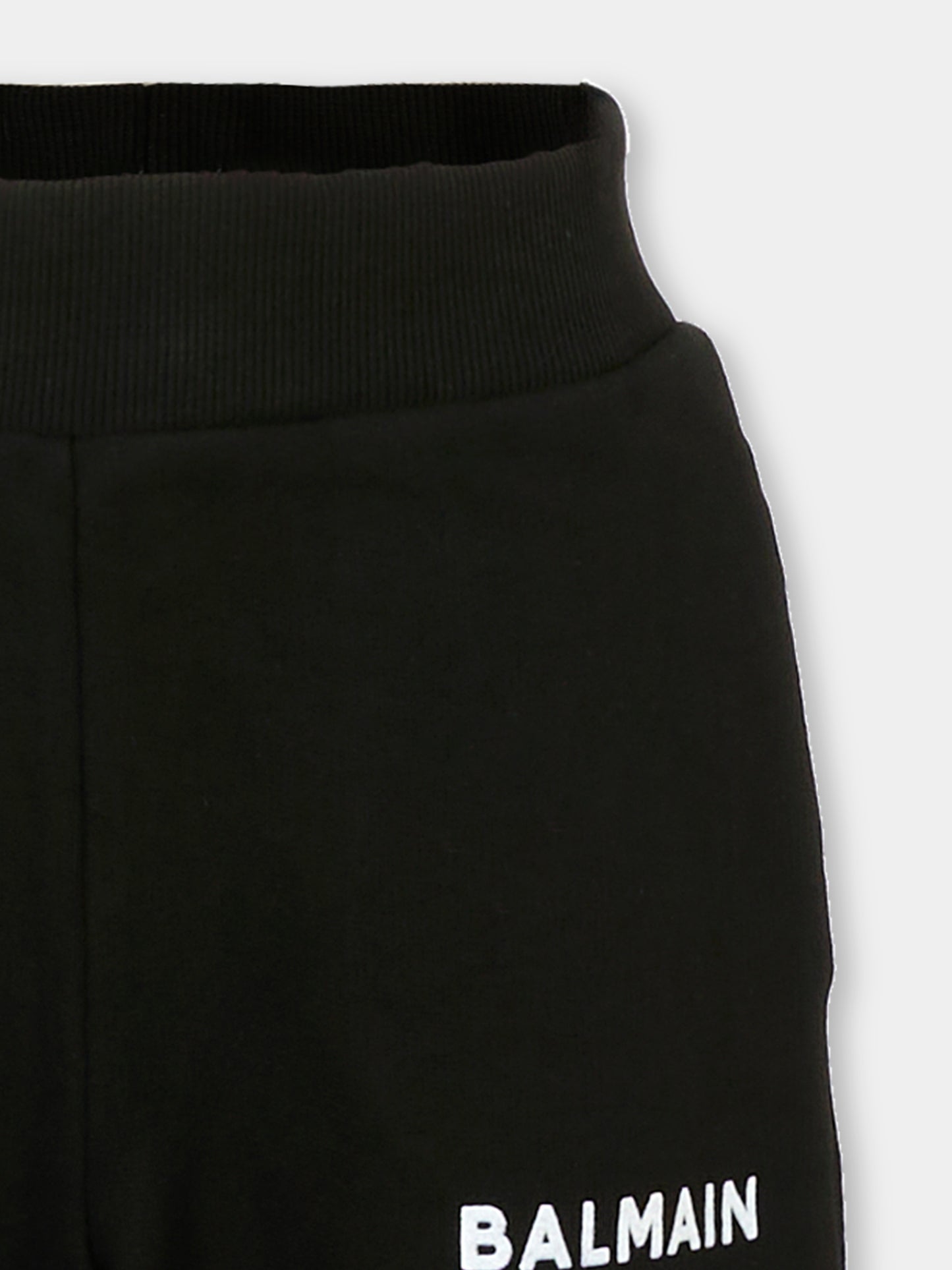 Pantaloni neri per bambini con logo,Balmain Kids,BT6R60 Z0114 930BC