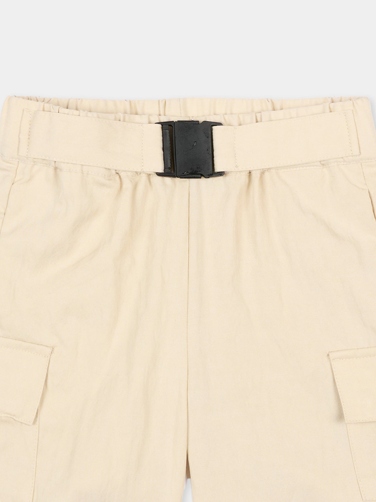 Shorts beige per neonato con logo,Just Cavalli Kids,JIP26095BE BEIGE CASTLE WALL