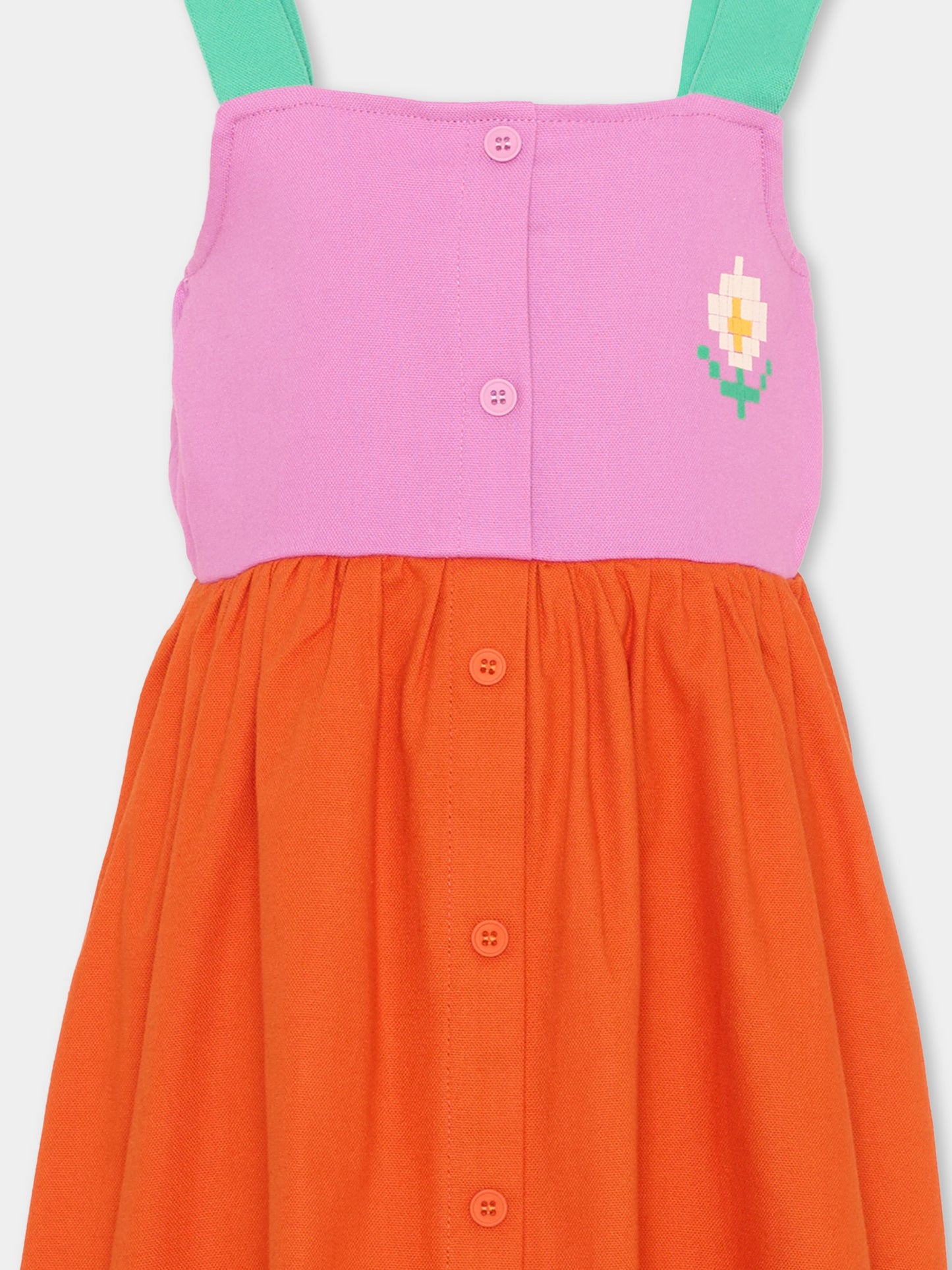 Vestito multicolor per bambina con margherita,Bobo Choses,B126AC108