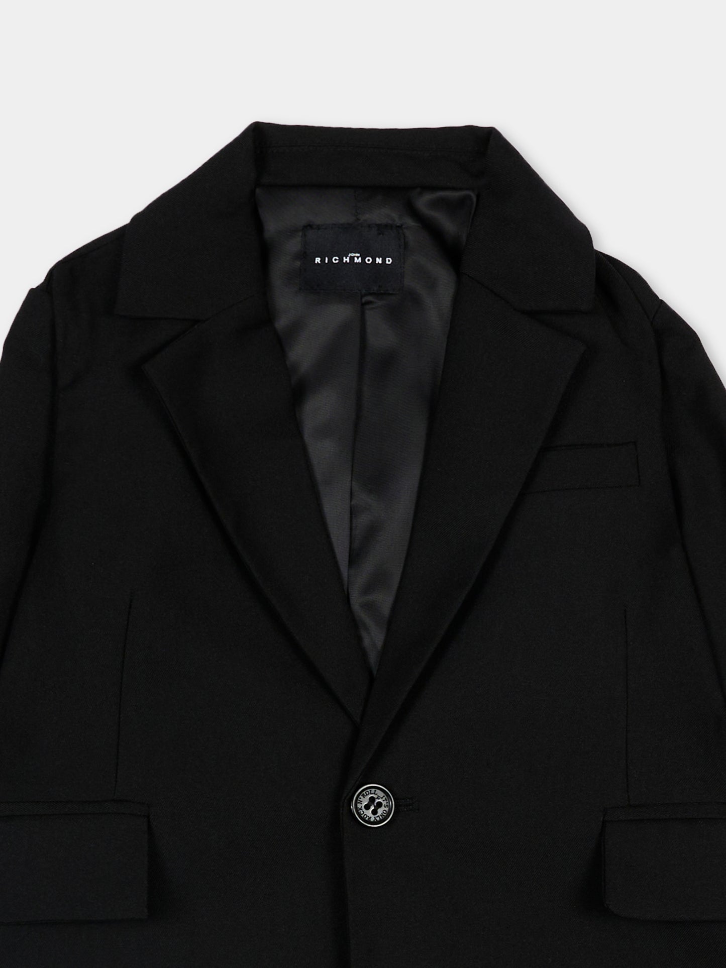 Giacca nera per neonato con logo,Richmond,RIP26117GC BLACK