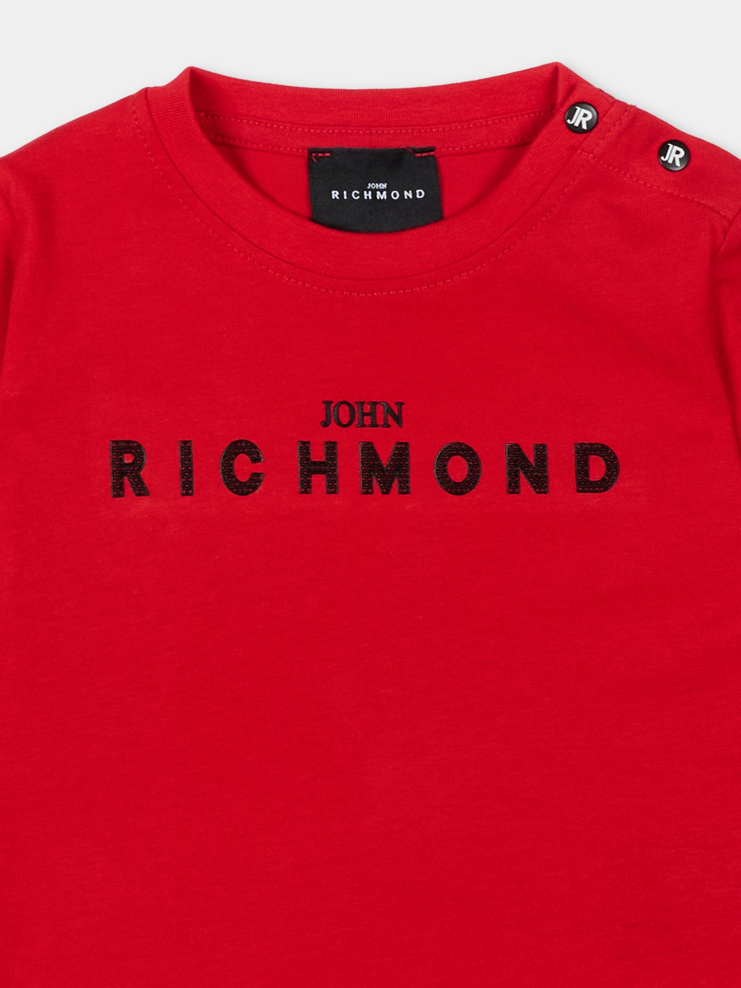T-shirt rossa per neonato con logo,Richmond,RIP26002TS RED SALSA