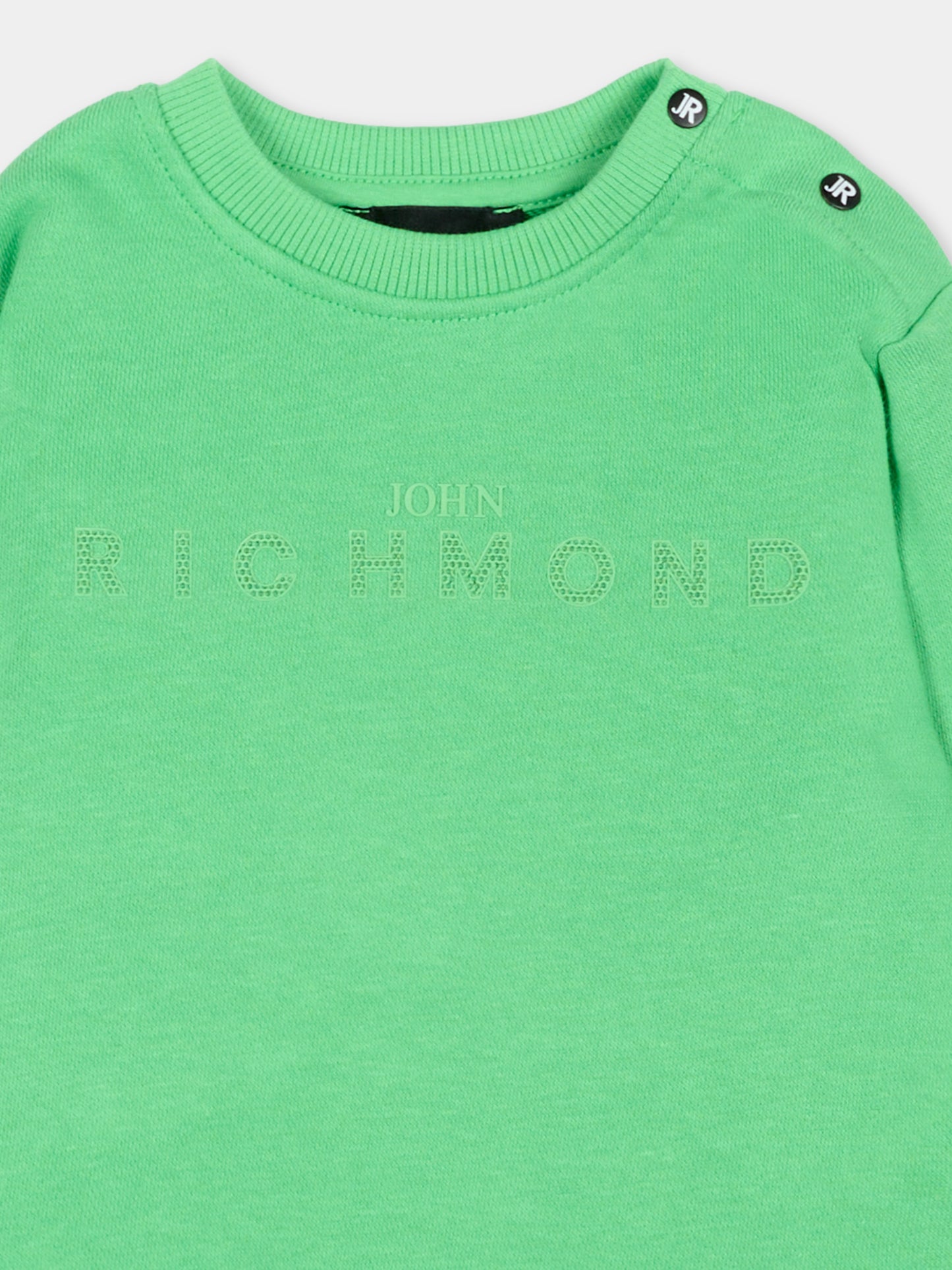 Felpa verde per neonato con logo,Richmond,RIP26001FE GREEN VIBRANT