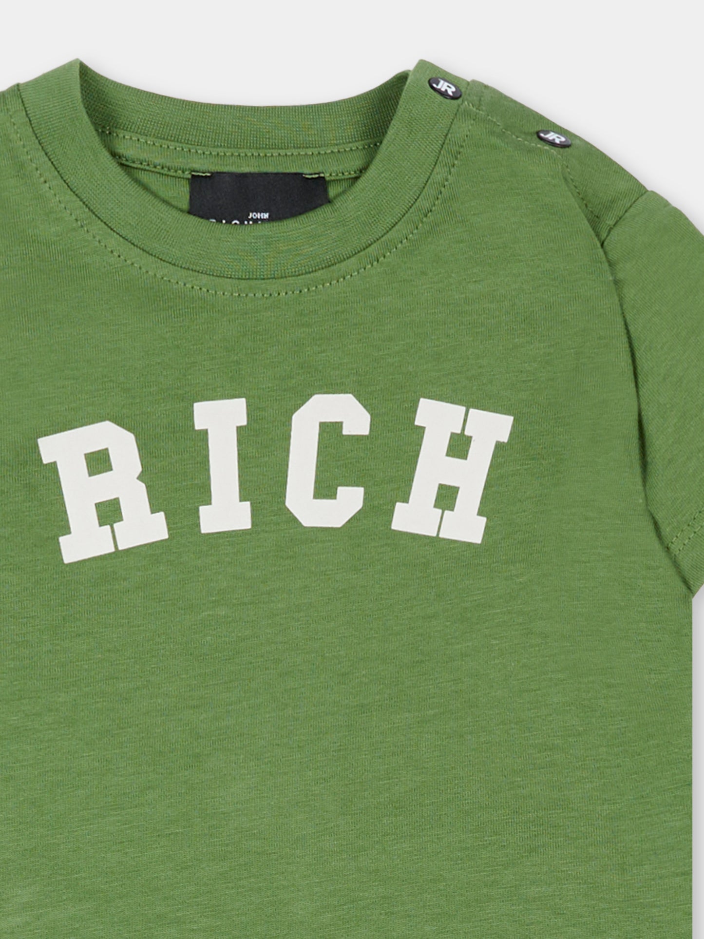 Completo sportivo verde per neonato con logo,Richmond,RIP26022CJ GREEN WILLOW BOUGH