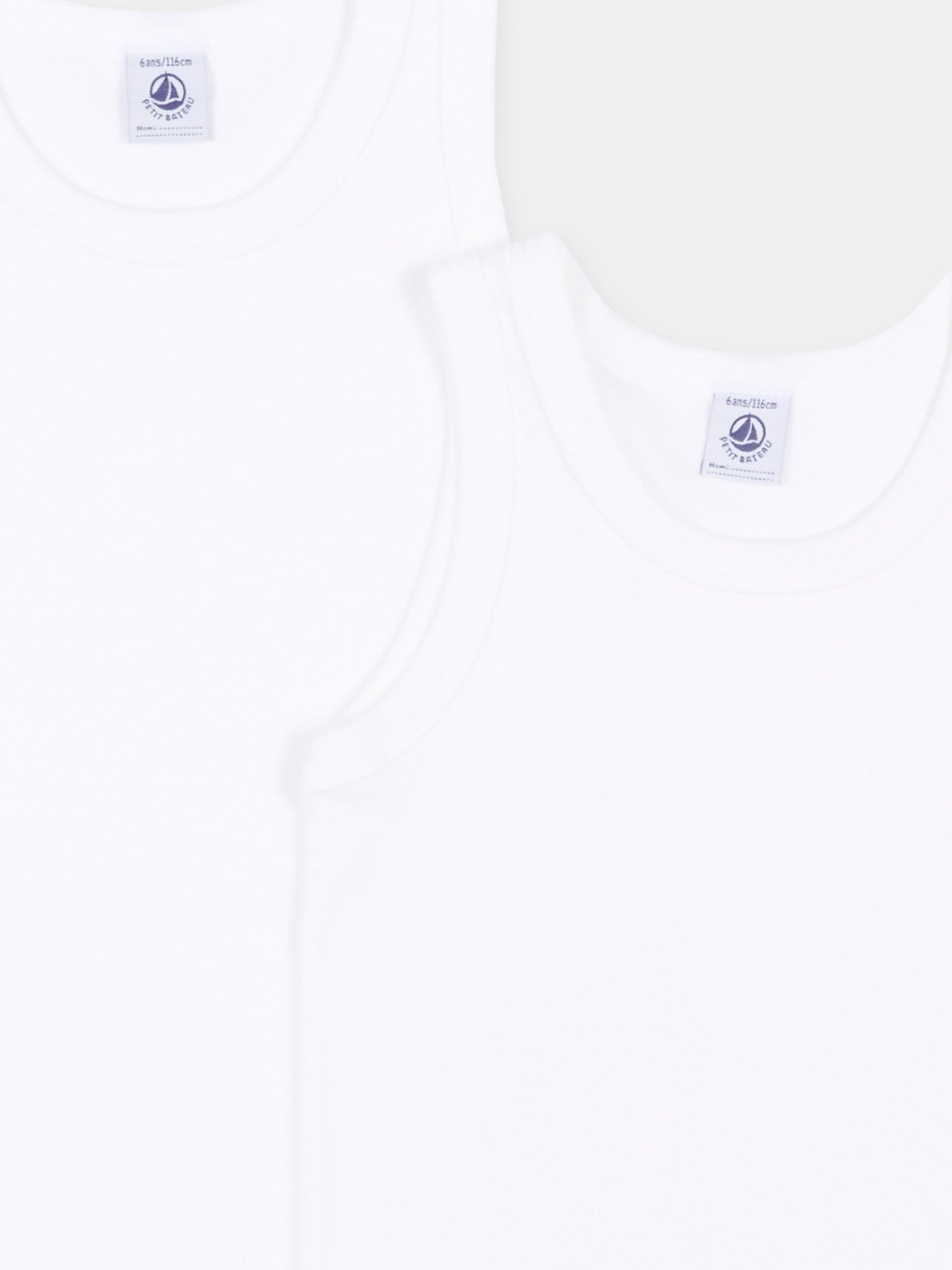 Set canottiere bianca per bambino,Petit Bateau,A0BN1 VARIANTE 1 00