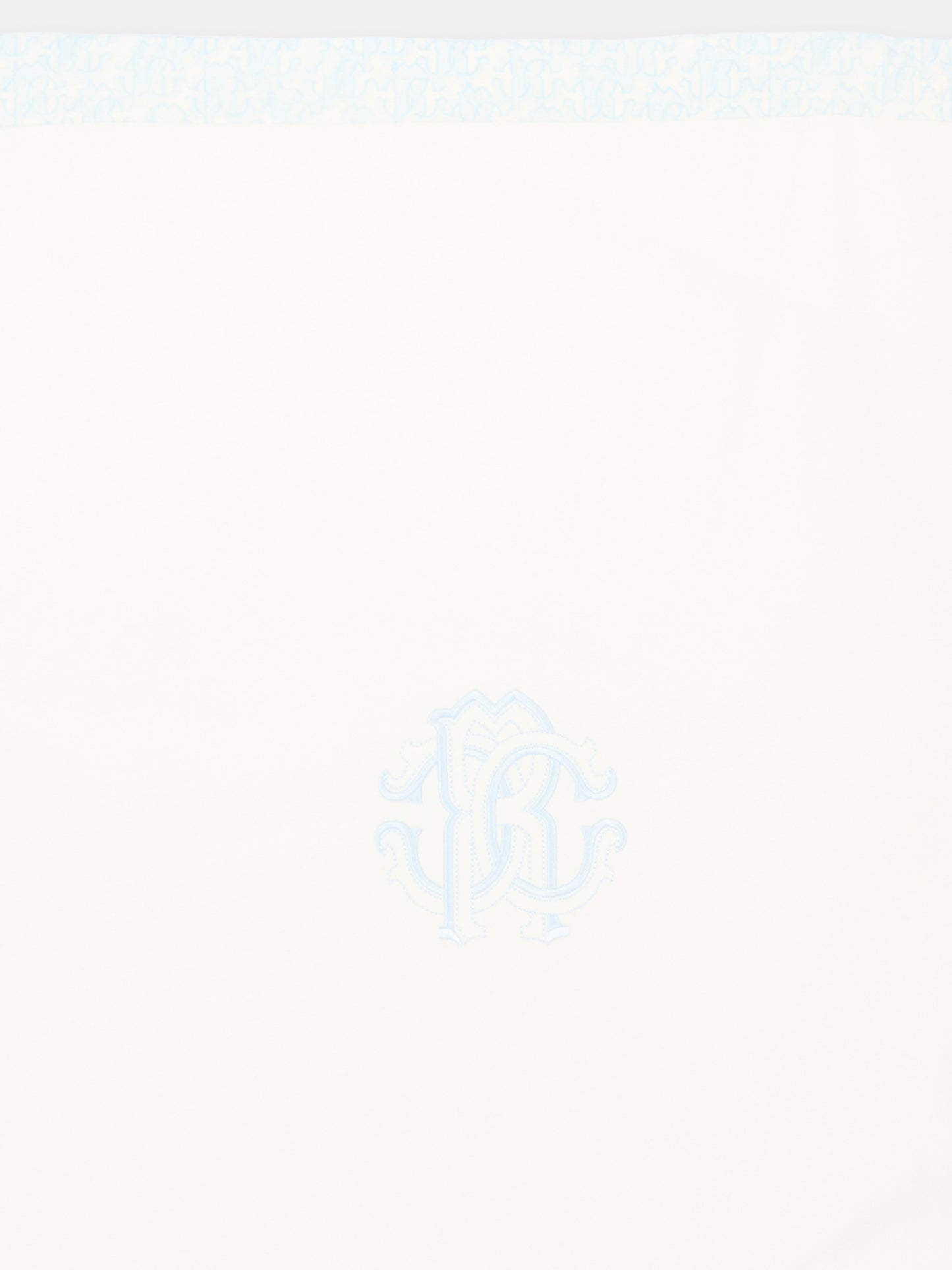 Coperta celeste per neonato con monogram,Roberto Cavalli Kids,CLP26011CE ZEBRA CELESTE