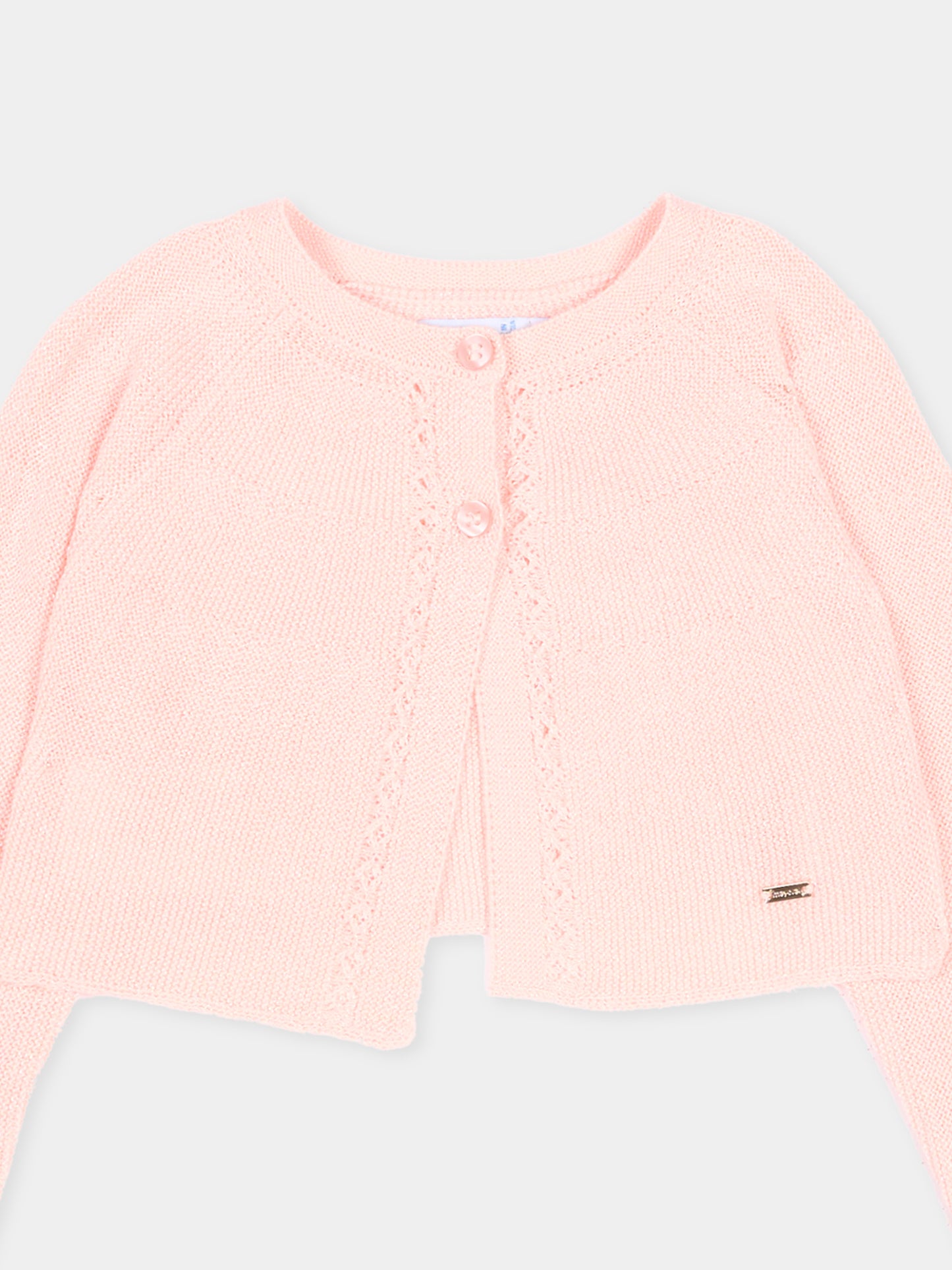 Cardigan rosa per neonata coprispalle,Mayoral,302 74