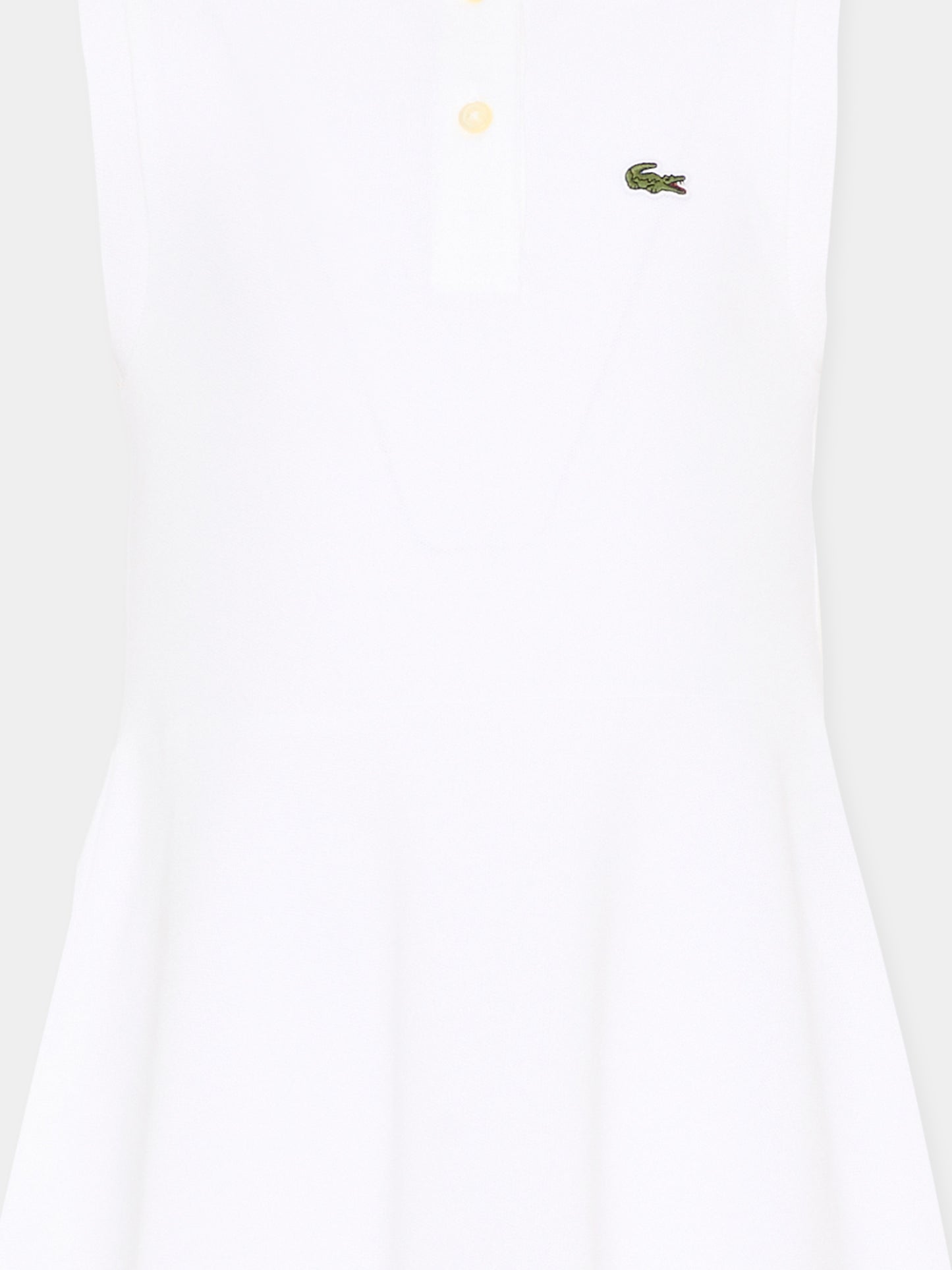Vestito bianco per bambina con coccodrillo,Lacoste,7496 W8L