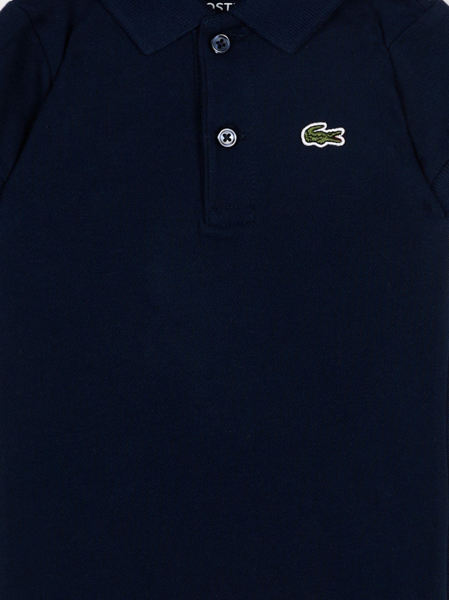 Pagliaccetto blu per neonato con logo,Lacoste,7455 UGW