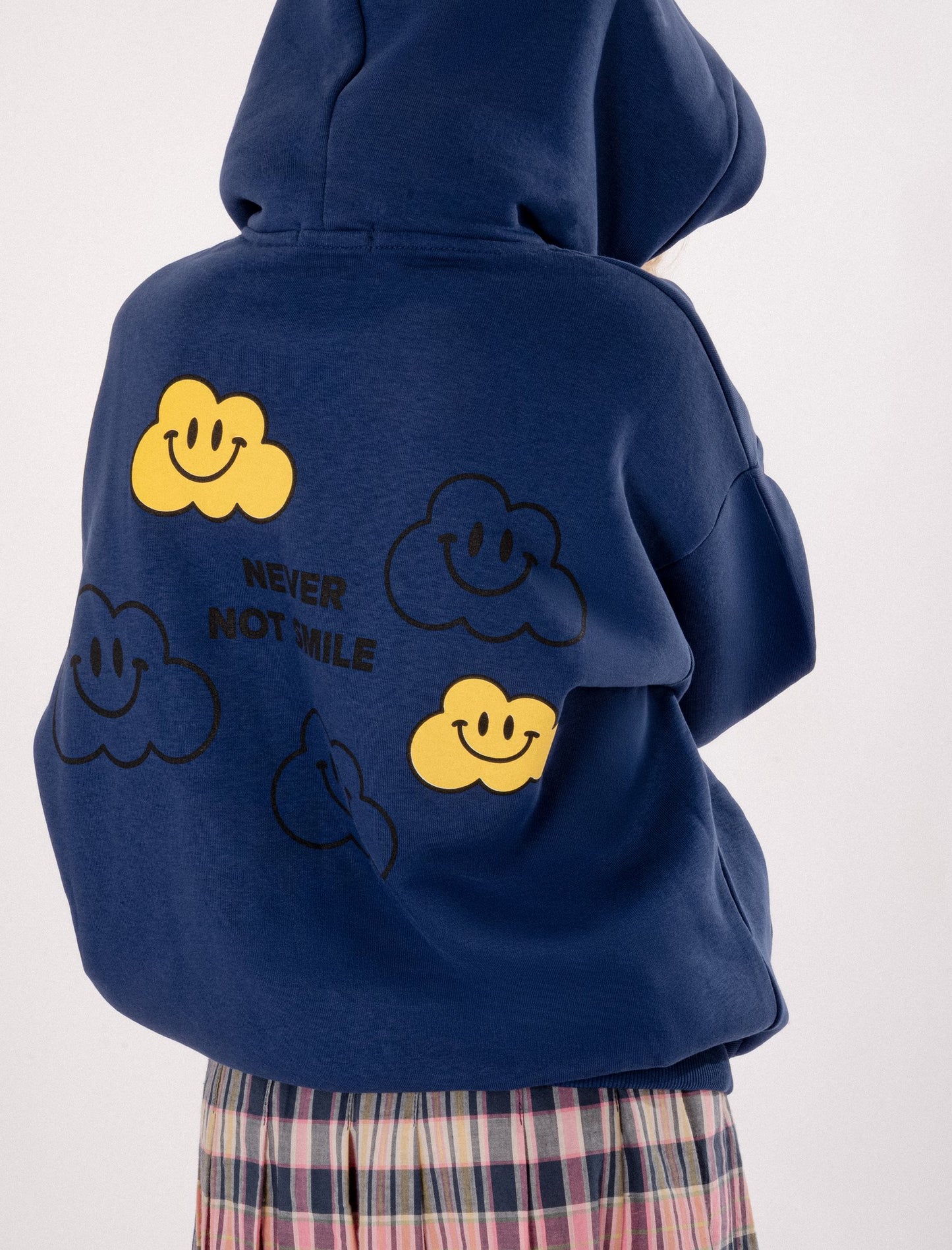 Felpa blu per bambini con nuvola gialla e scritta,Ghayme,F5GAJUHS003 067