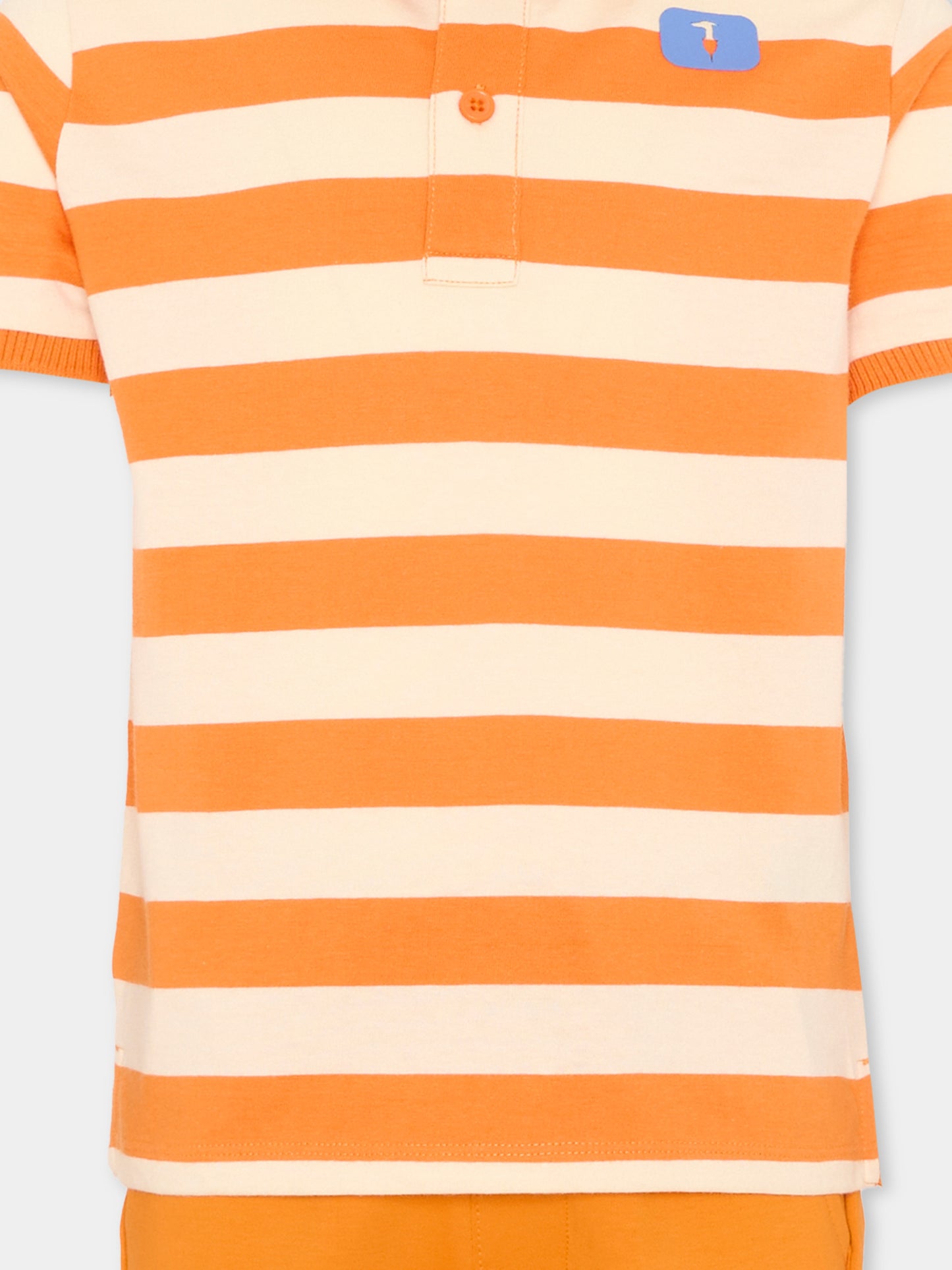Completo sportivo arancione per bambino a righe,Trussardi Junior,TIP26082CJ ORANGE GOLDEN POPPY