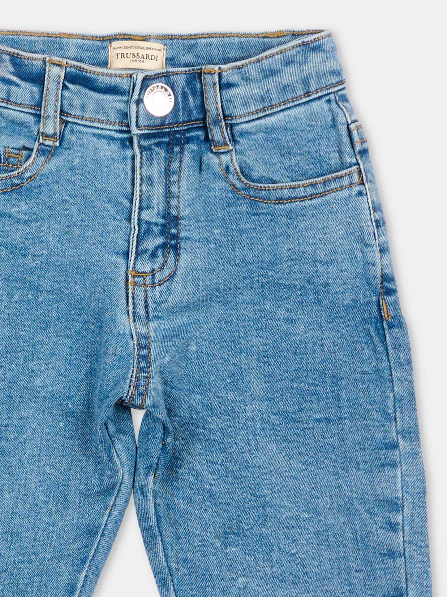 Jeans denim per neonato,Trussardi Junior,TIP26087PA DENIM BLUE MEDIUM