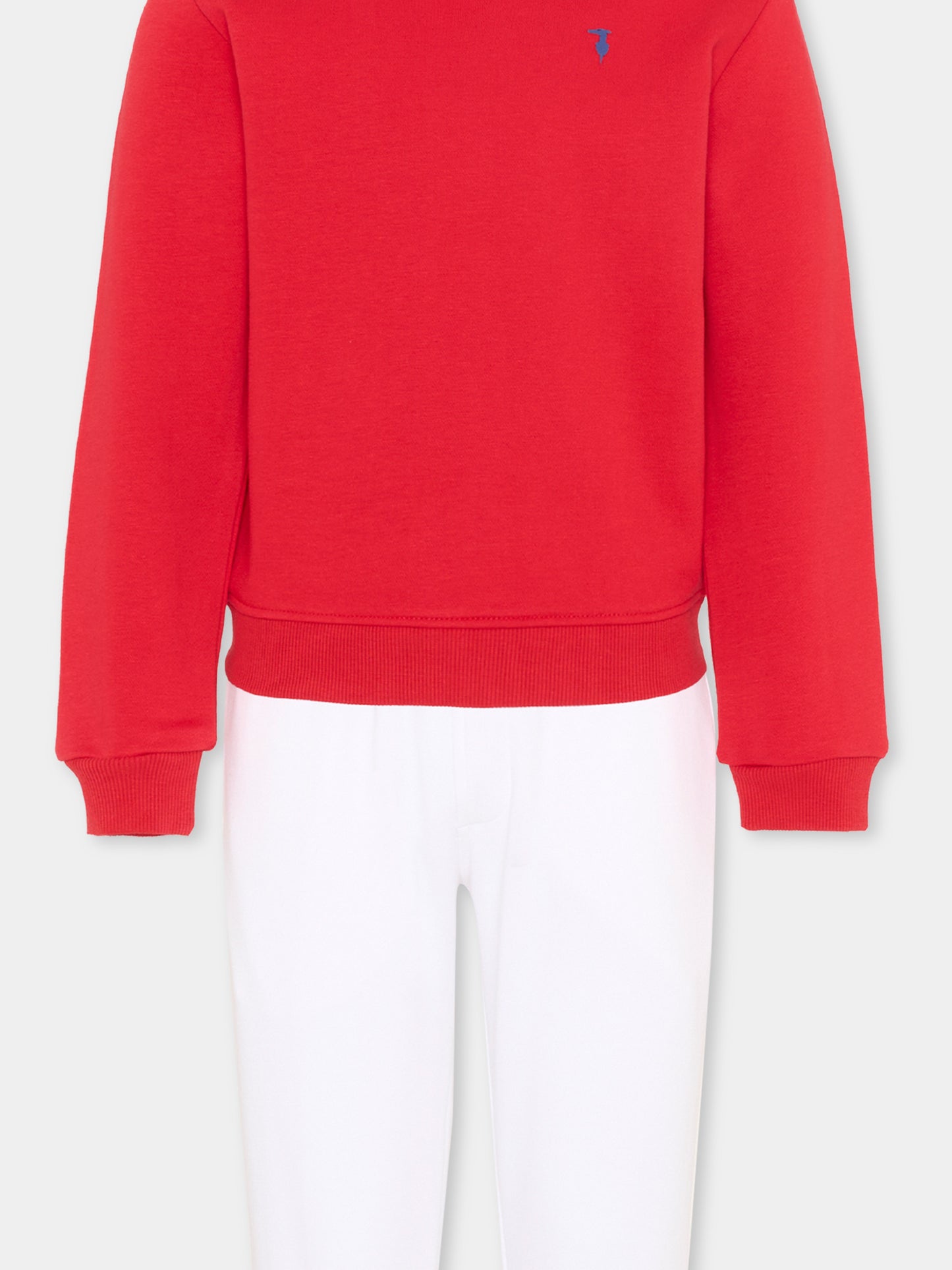 Completo sportivo rosso per bambino con levriero,Trussardi Junior,TIP26001CF RED LYCHEE