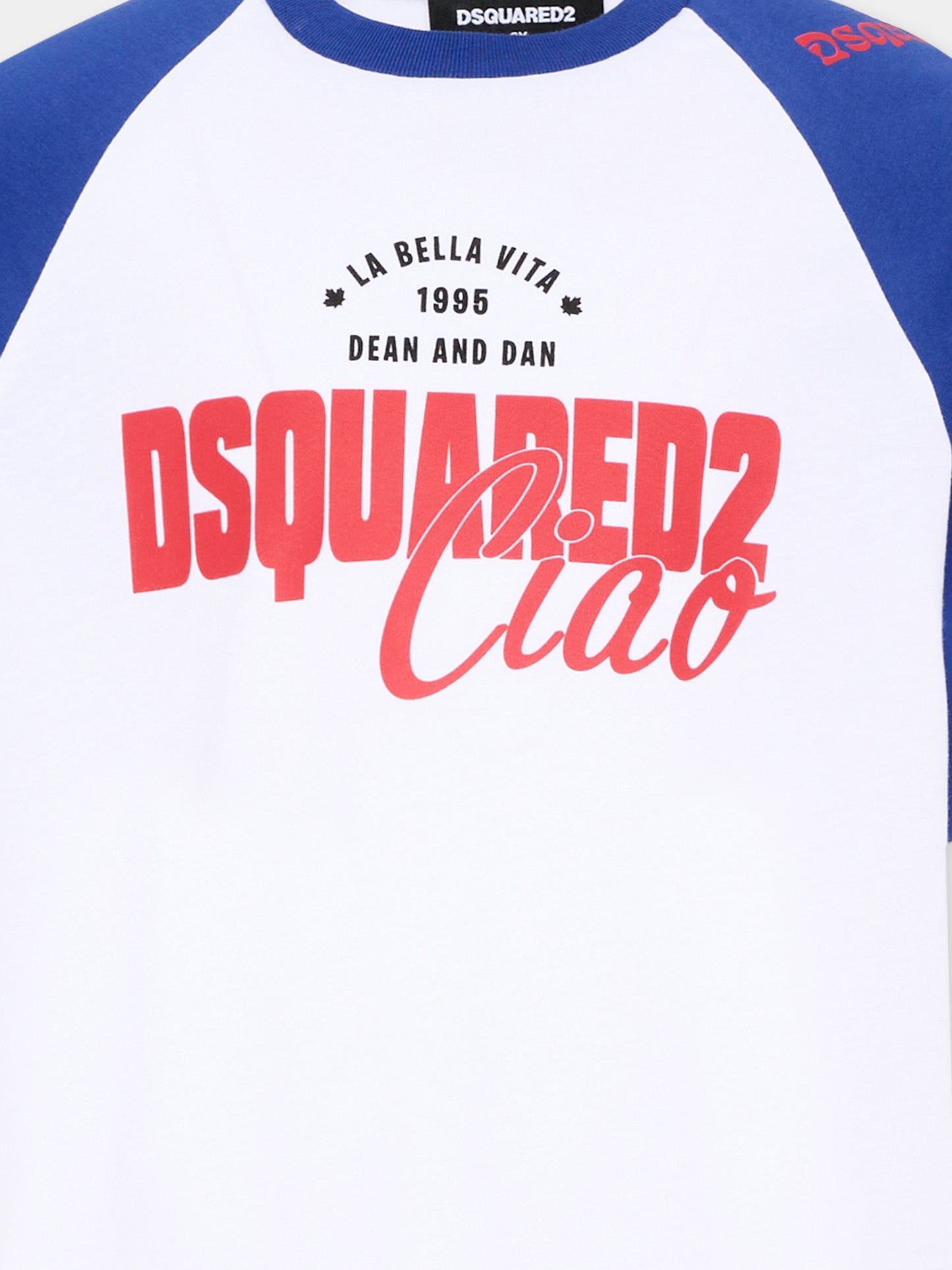 T-Shirt bianca per bambini con logo,Dsquared2,DQ3351 D00XM DQ879