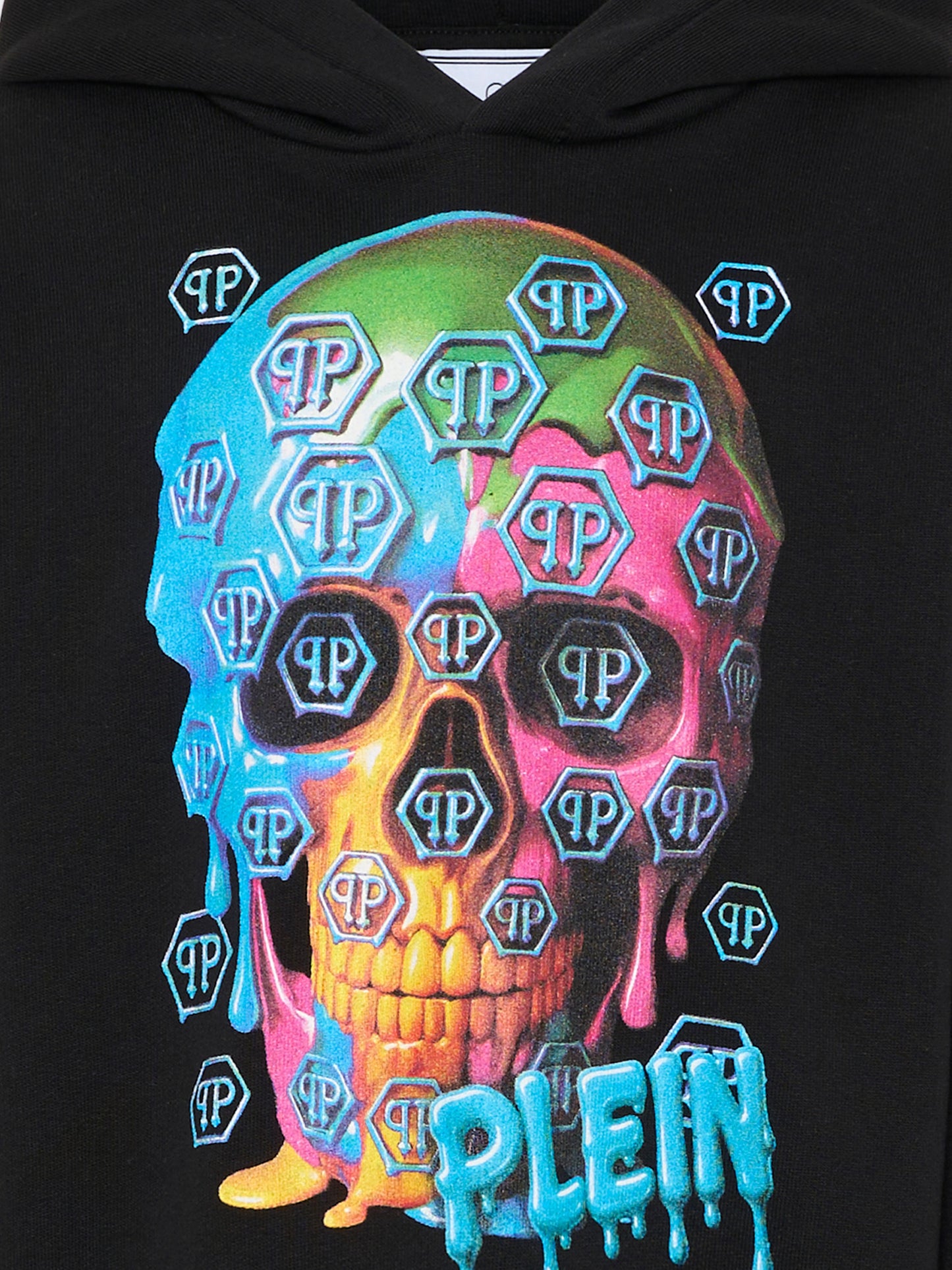 Felpa nera per bambino con teschio,Philipp Plein Junior,S6PHJBHS245 110