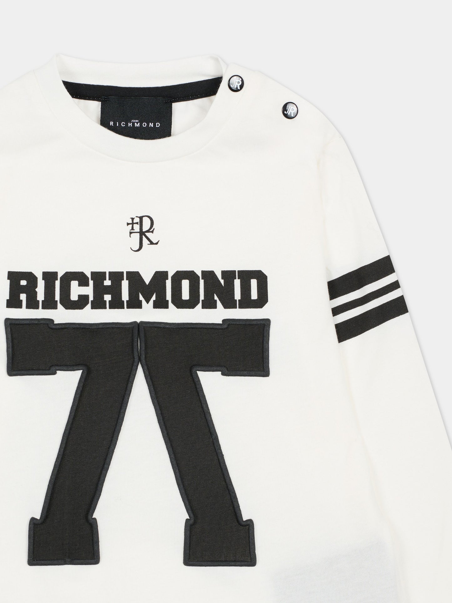 T-shirt avorio per neonato con logo,Richmond,RIA25057TS WHITE