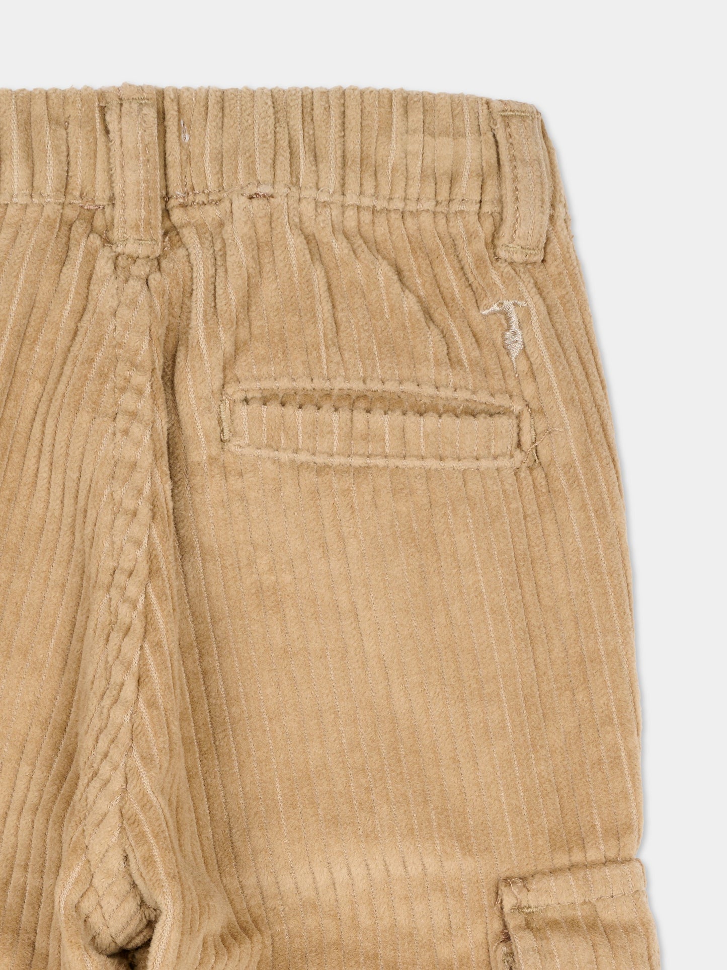 Pantaloni beige per neonato con logo,Trussardi Junior,TIA25111PA CHINCHILLA
