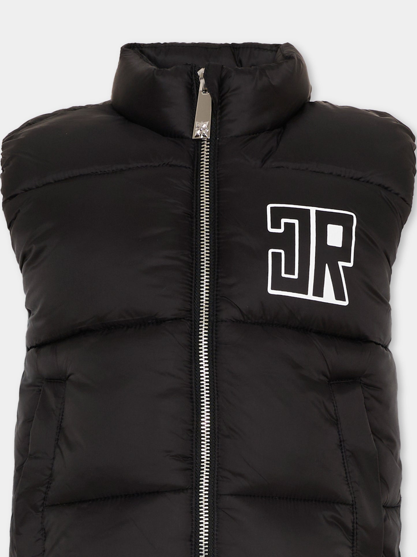 Gilet nero per bambino con logo,Richmond,RBP26031PI BLACK