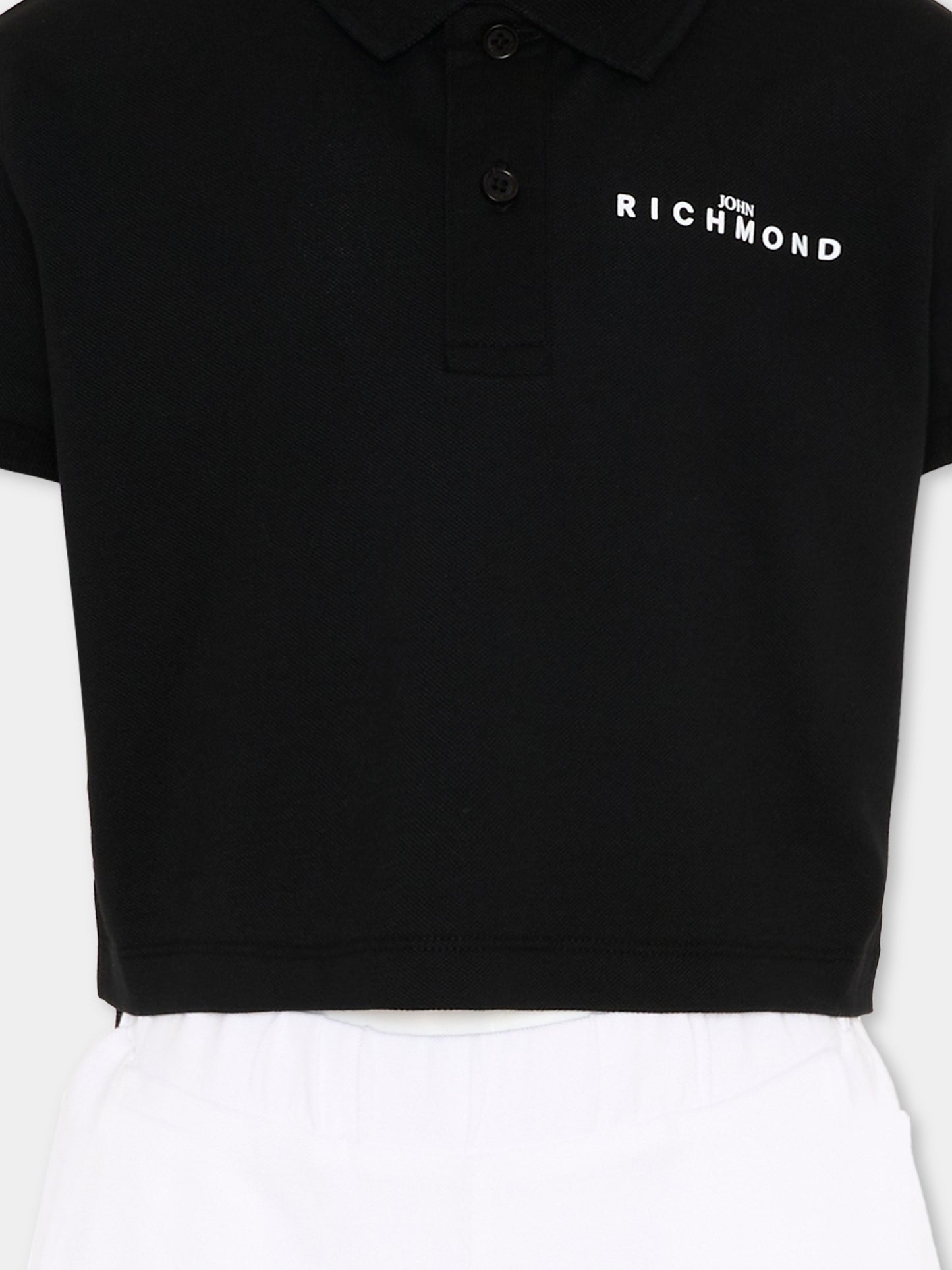 Completo sportivo nero per bambina con logo,Richmond,RGP26028CE BLACK